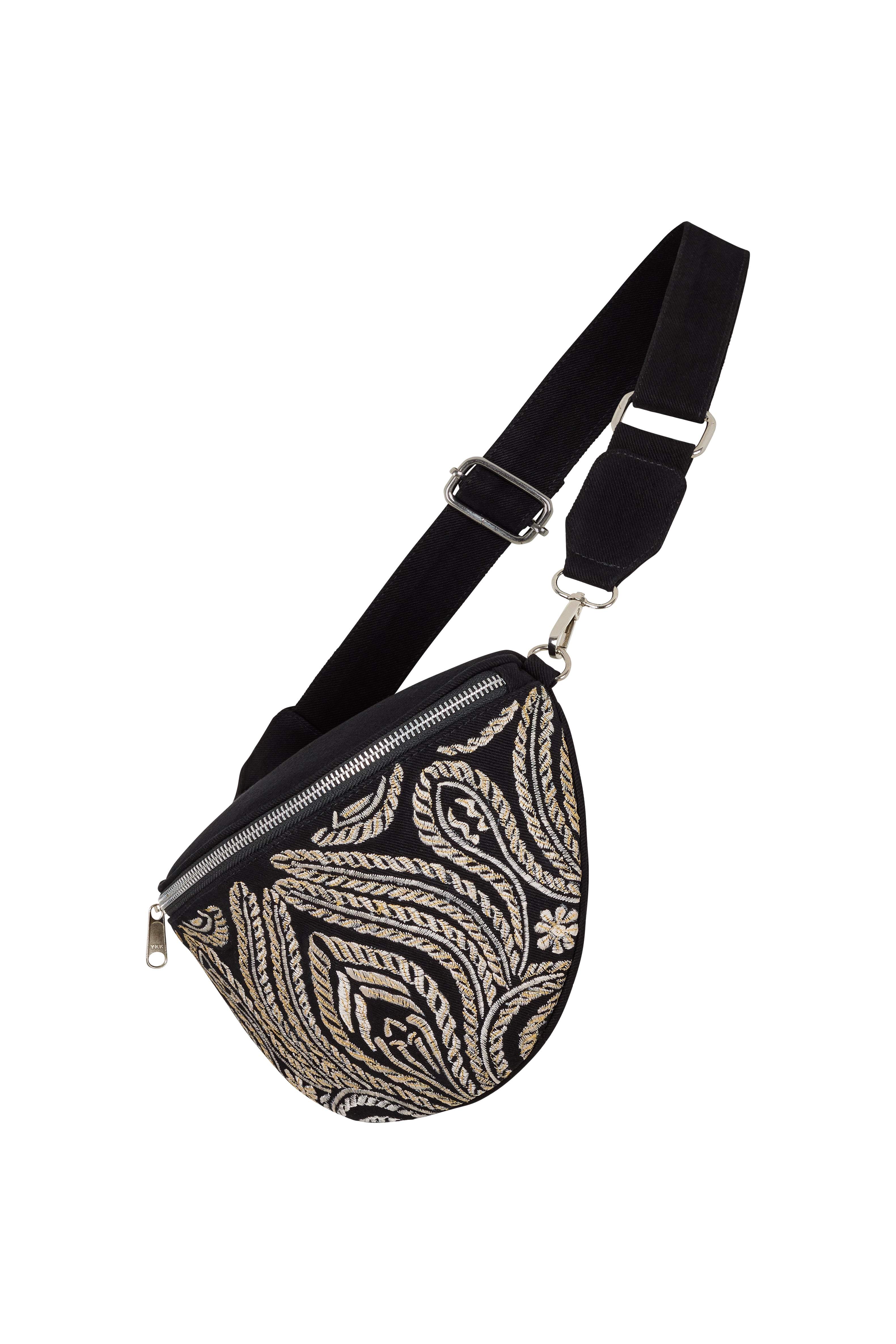 Jodi Lee Women's All That Jazz Belt Bag Black Canvas In Black