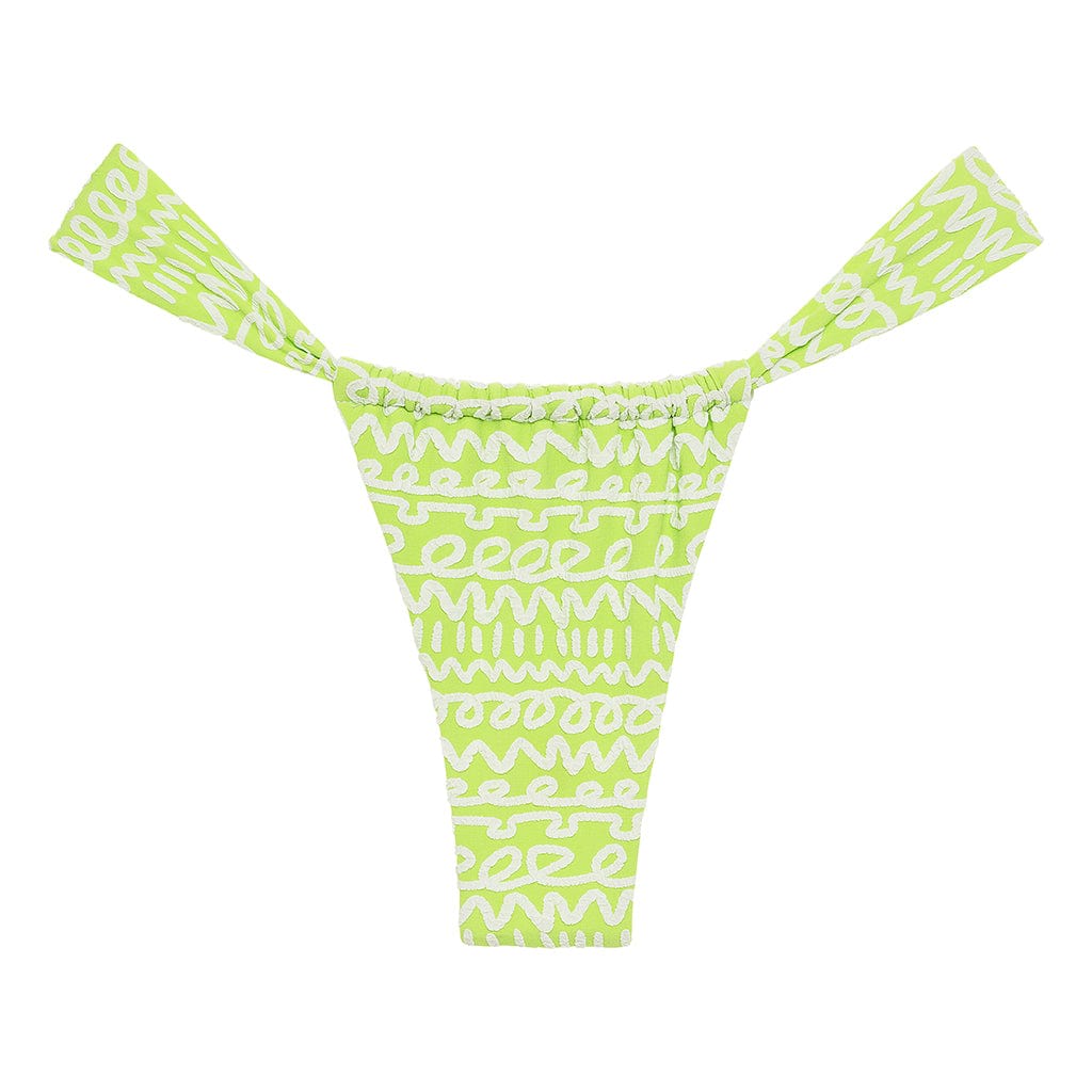 Montce Swim Women's Green / White Lime Icing Sandra Bikini Bottom In Green/white
