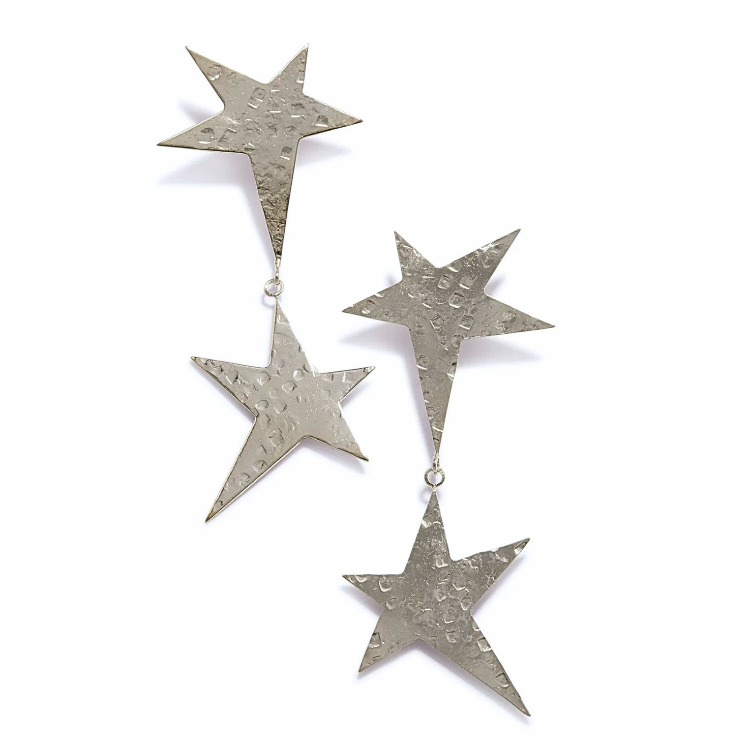 Jaredjamin Women's Silver Shooting Star Dangle Post Earrings