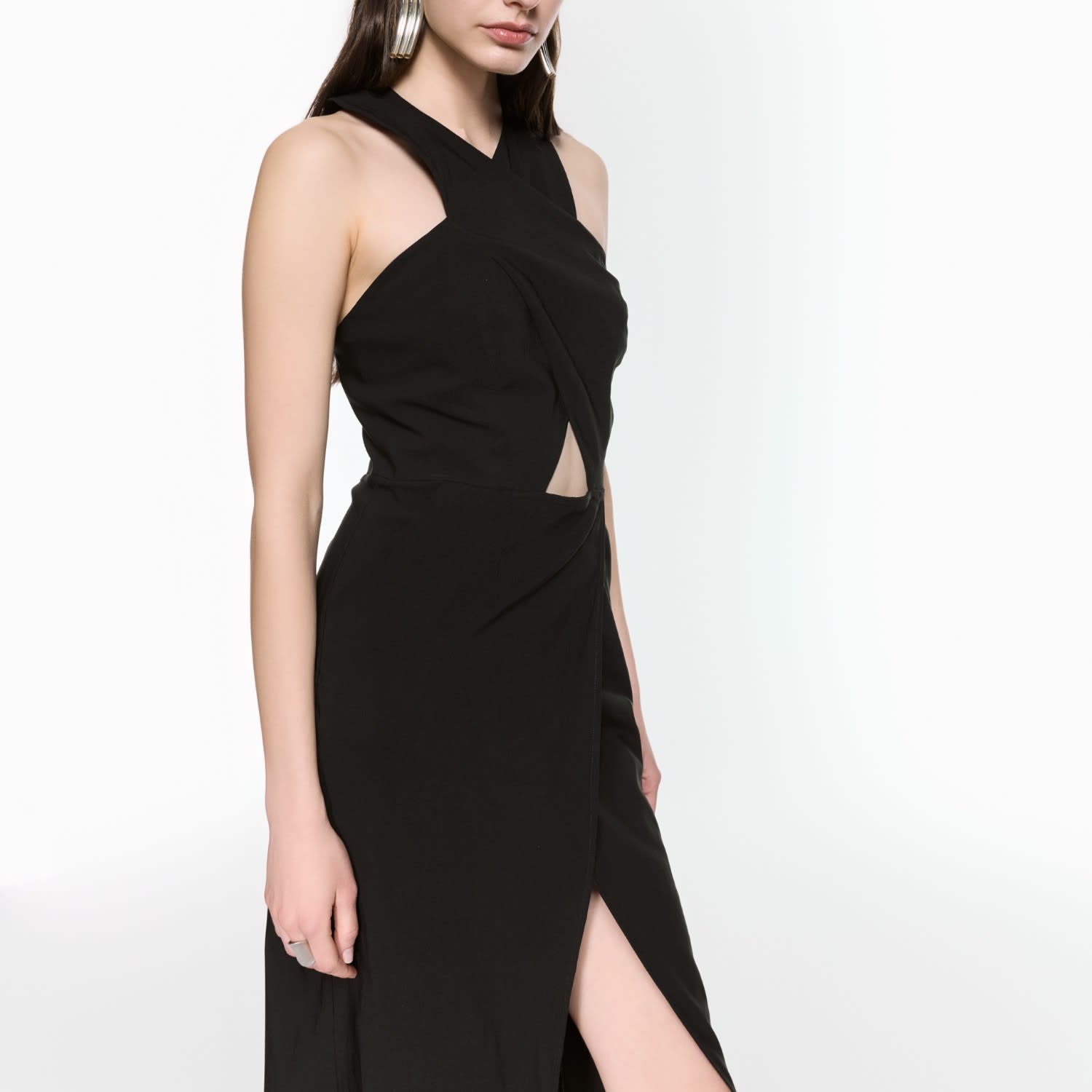 Revolve Black Midi Dress | Mirimalist | Wolf & Badger