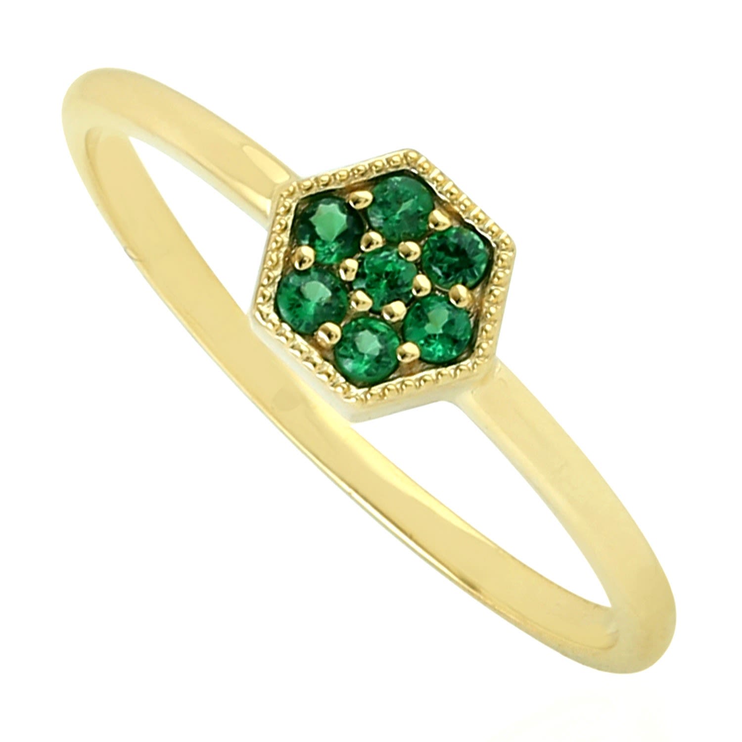 Women’s Gold / Yellow / Orange 14K Yellow Gold Tsavorite Gemstone Designer Ring Artisan