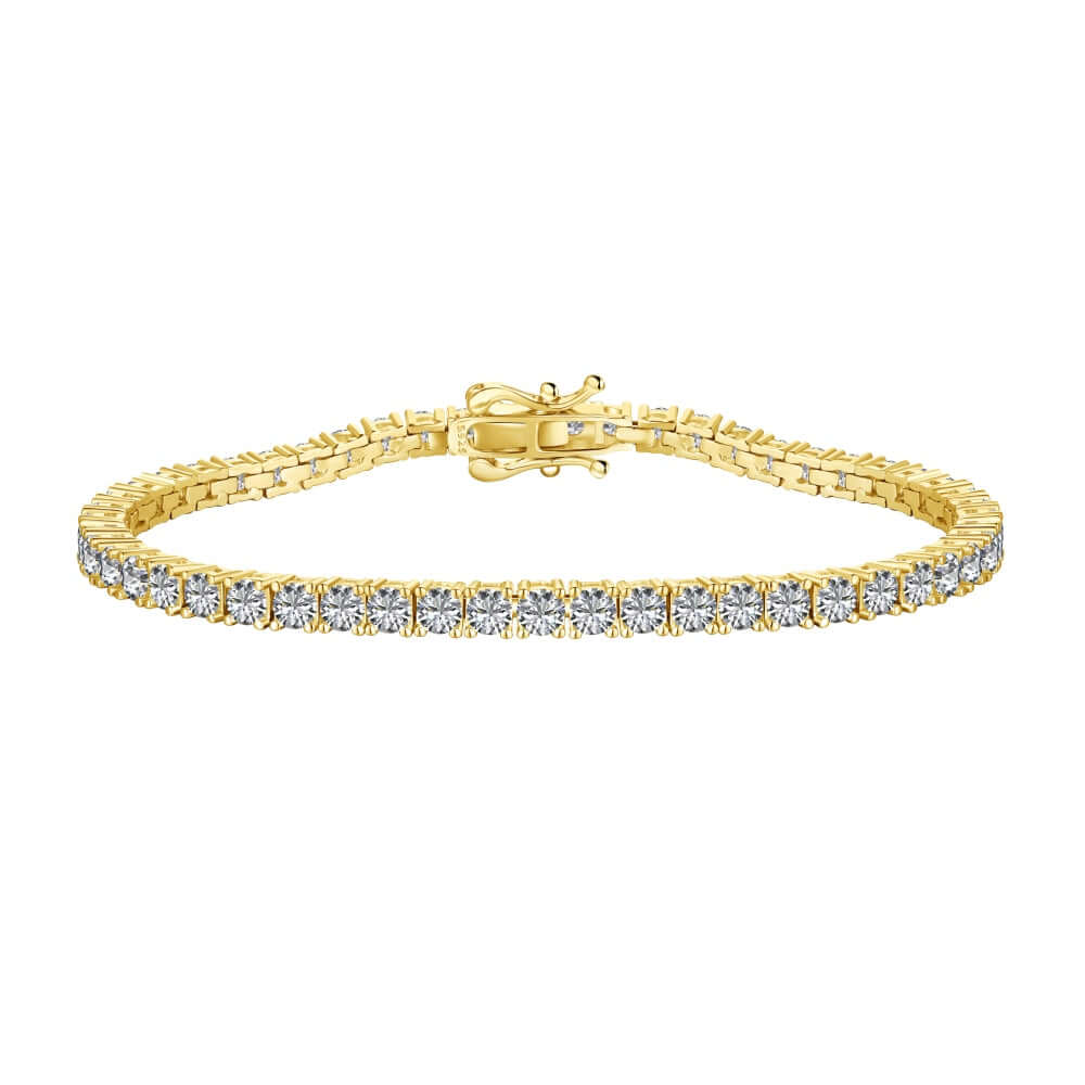 Viviana Halil Women's The Petite Luxxe Tenné Premium Zirconia Bracelet In Gold Coated Sterling Silver Size Two Mm