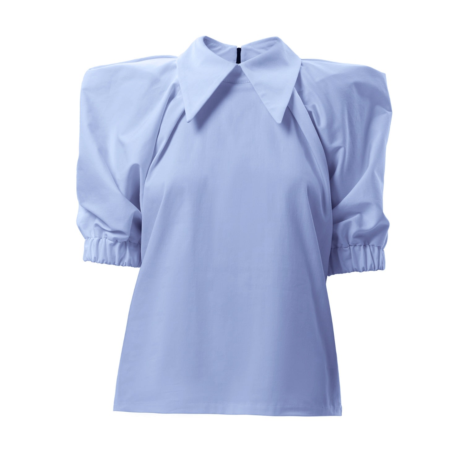 Julia Allert Women's Blue / White Designer Light Blue Blouse In Blue/white