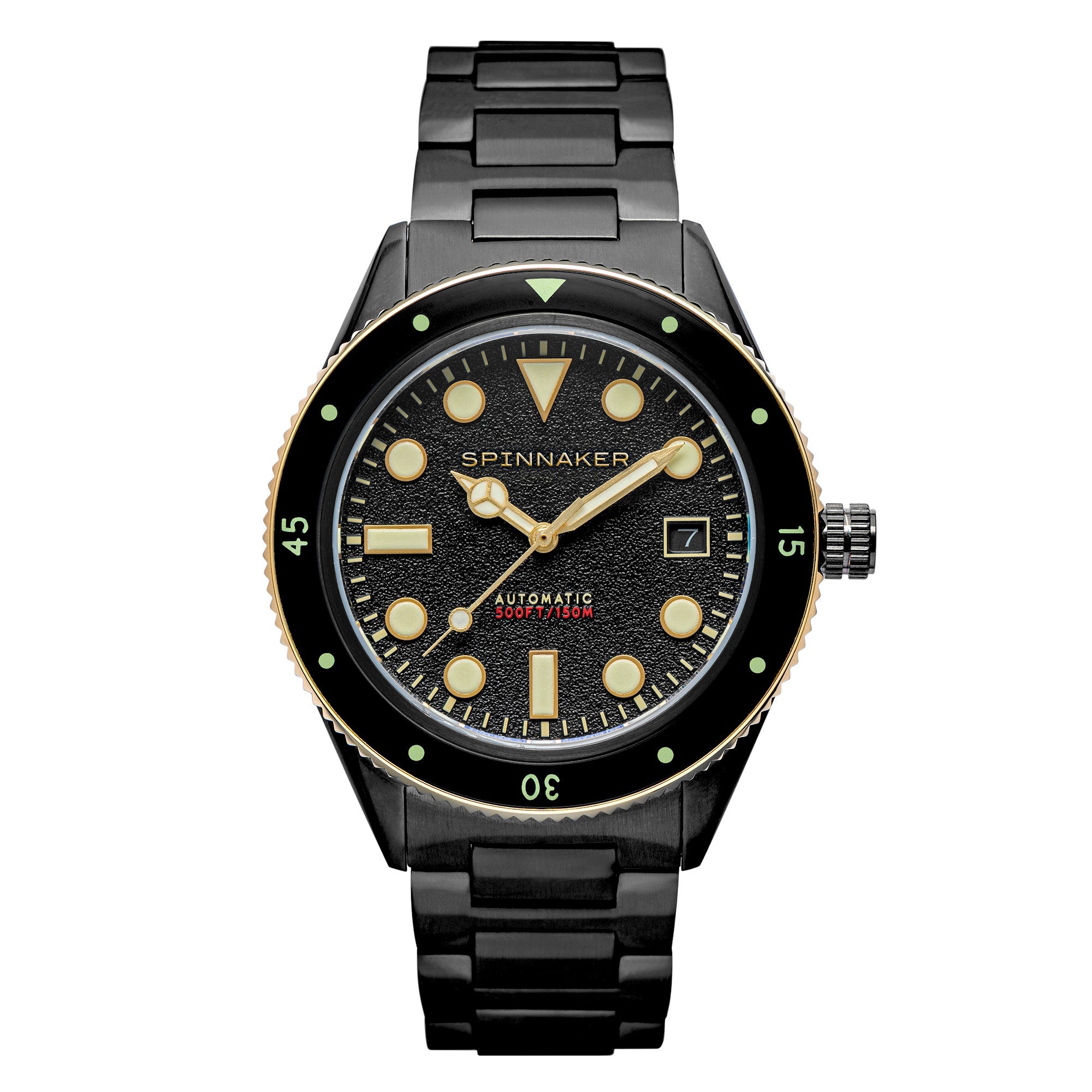 Black Spinnaker Cahill Men’s Japanese Automatic Onyx Watch One Size