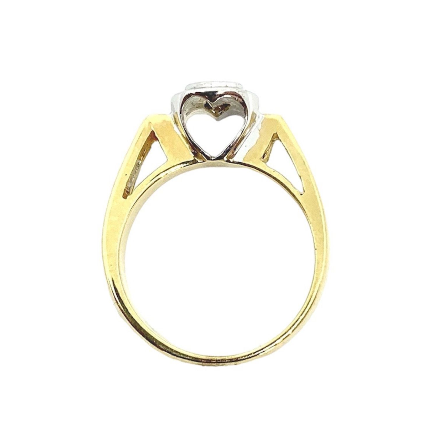 Tg-jewellery By Tamara Gervasio Women's Gold / White Heart Diamond Ring In Solid Gold Handmade
