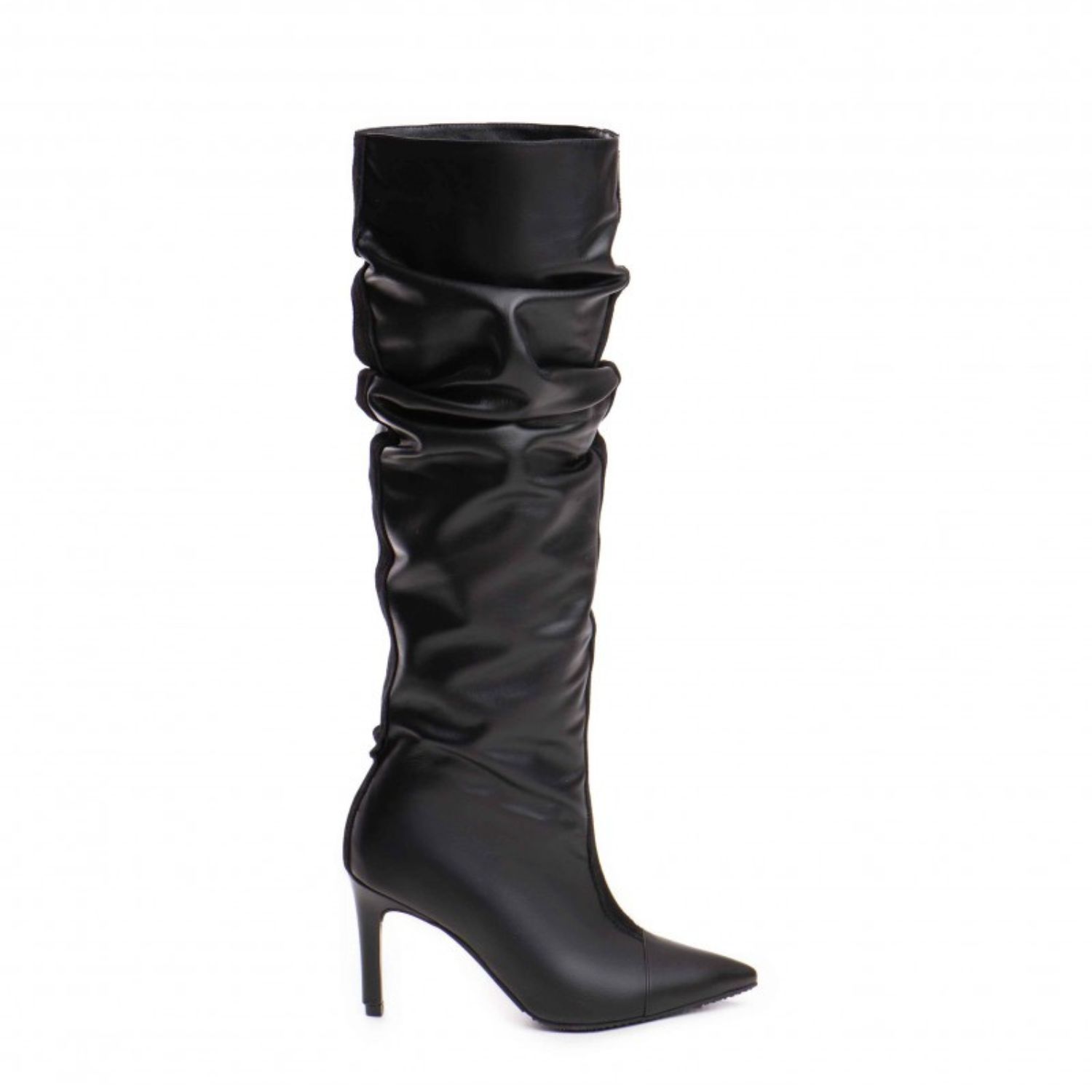 The 5th Element Women's Dune Black Ruched High-heel Boots In Black