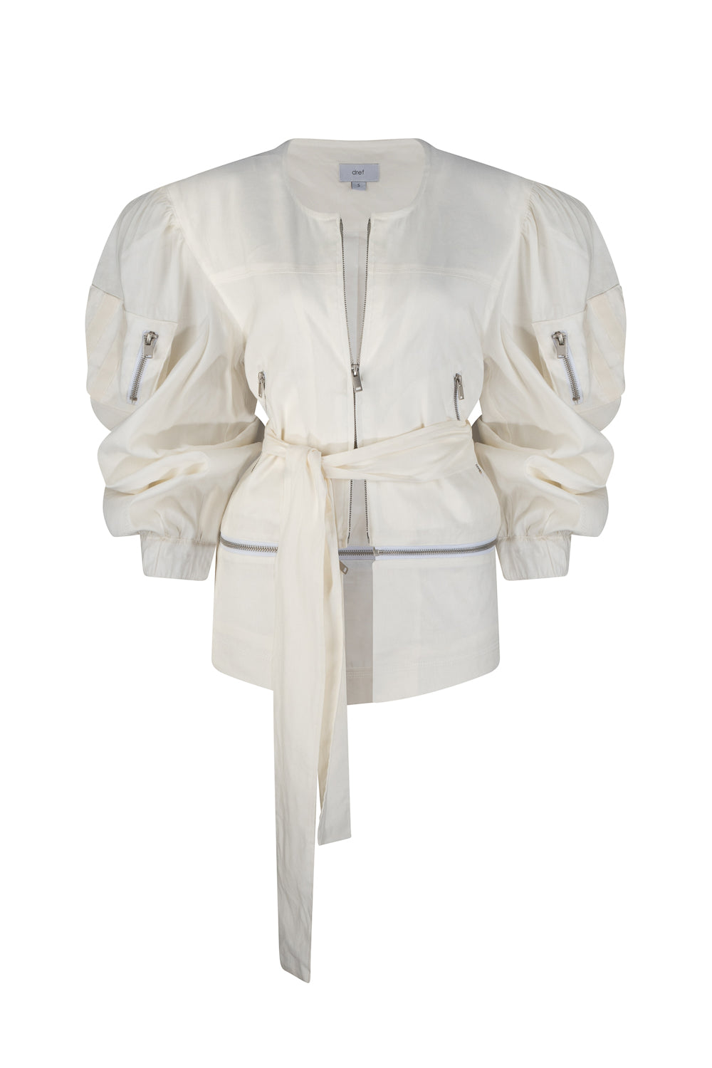 Women's White Birch Adjustable Linen Jacket - Ivory | Large | Dref