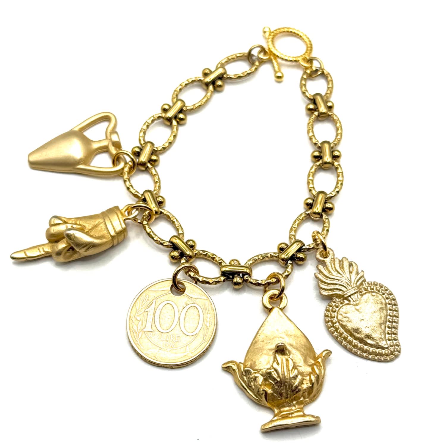 Women's Gold Mediterranean Charm Bracelet | Achala Handcrafted