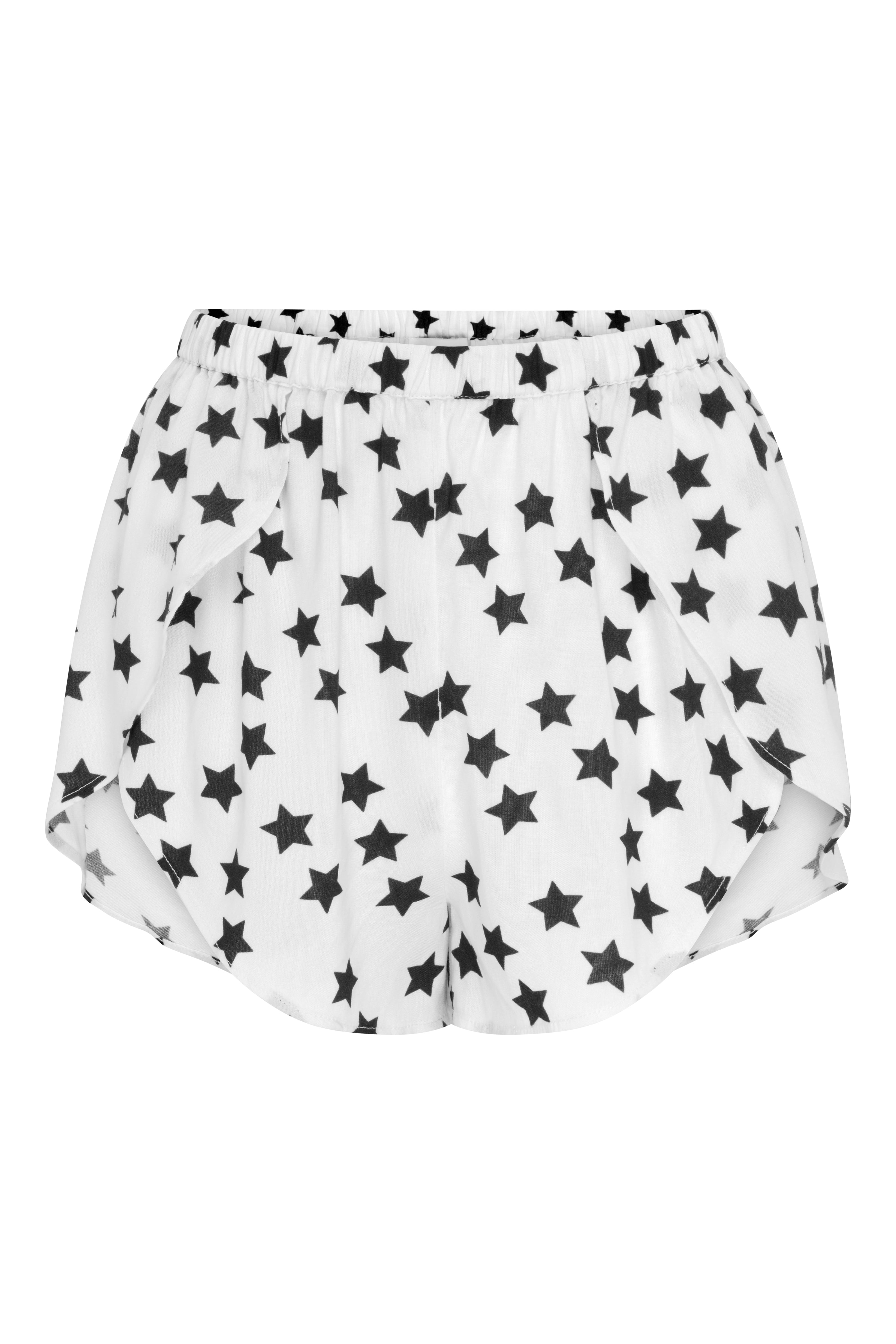 Men’s Black / White Grace Pj Shorts Extra Small Wild Lovers London