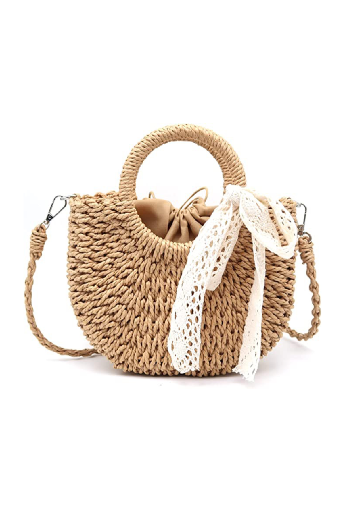 Large Raffia Tapered Tote