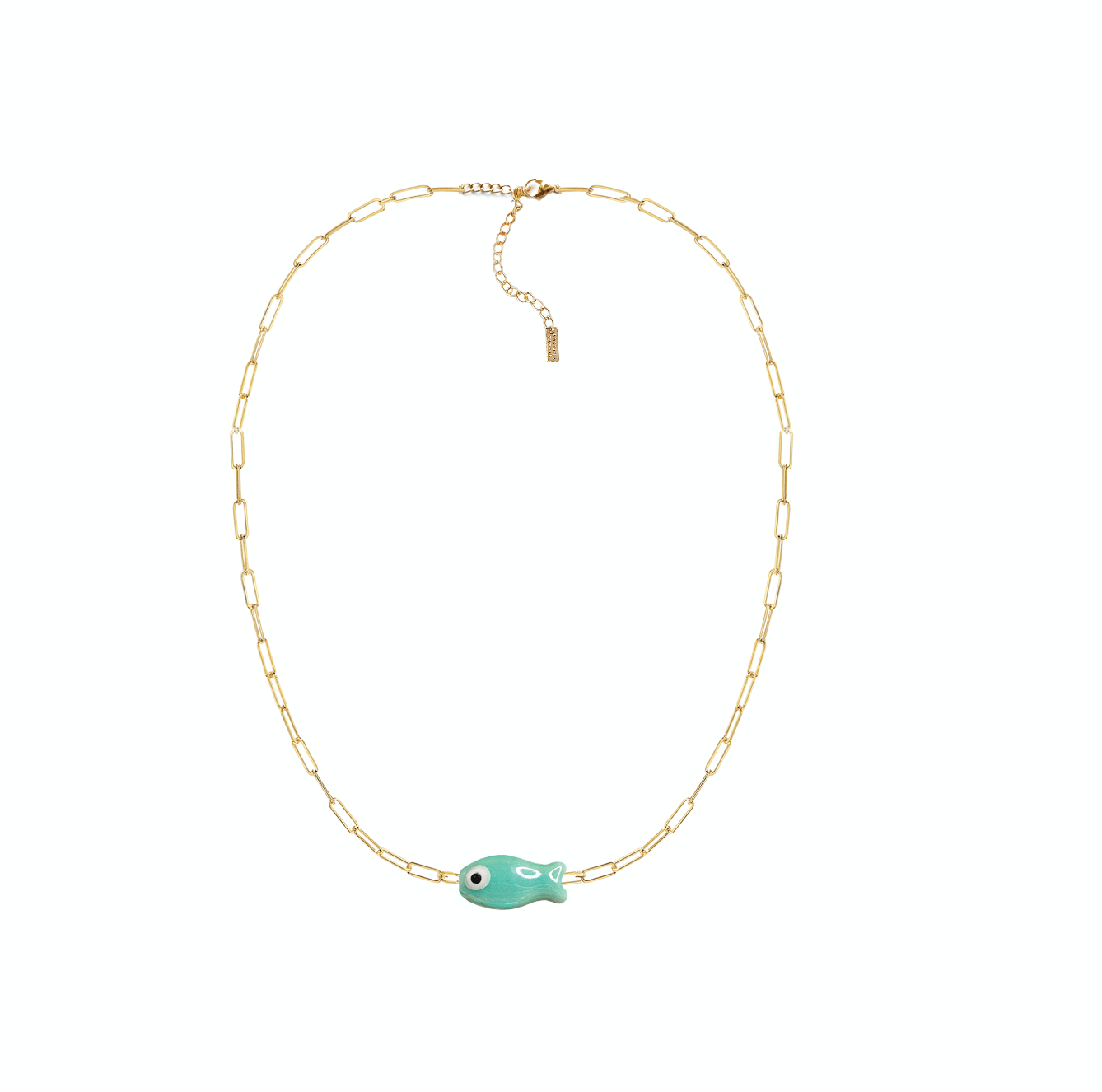 Adriana Pappas Designs Women's Fishy Chain Choker - Blue In Blue