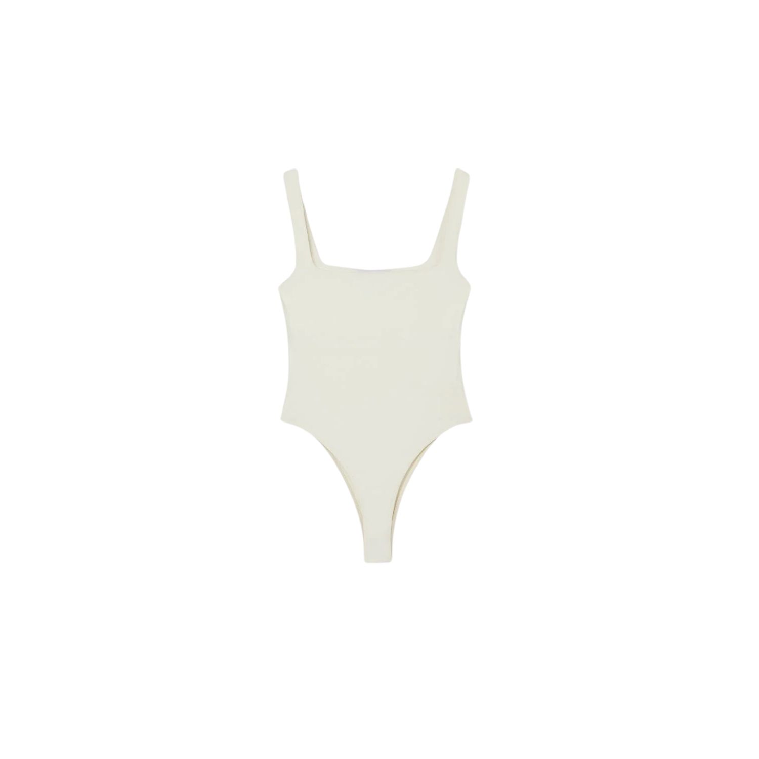 Dal The Label Women's White Essential Bodysuit Ivory In White