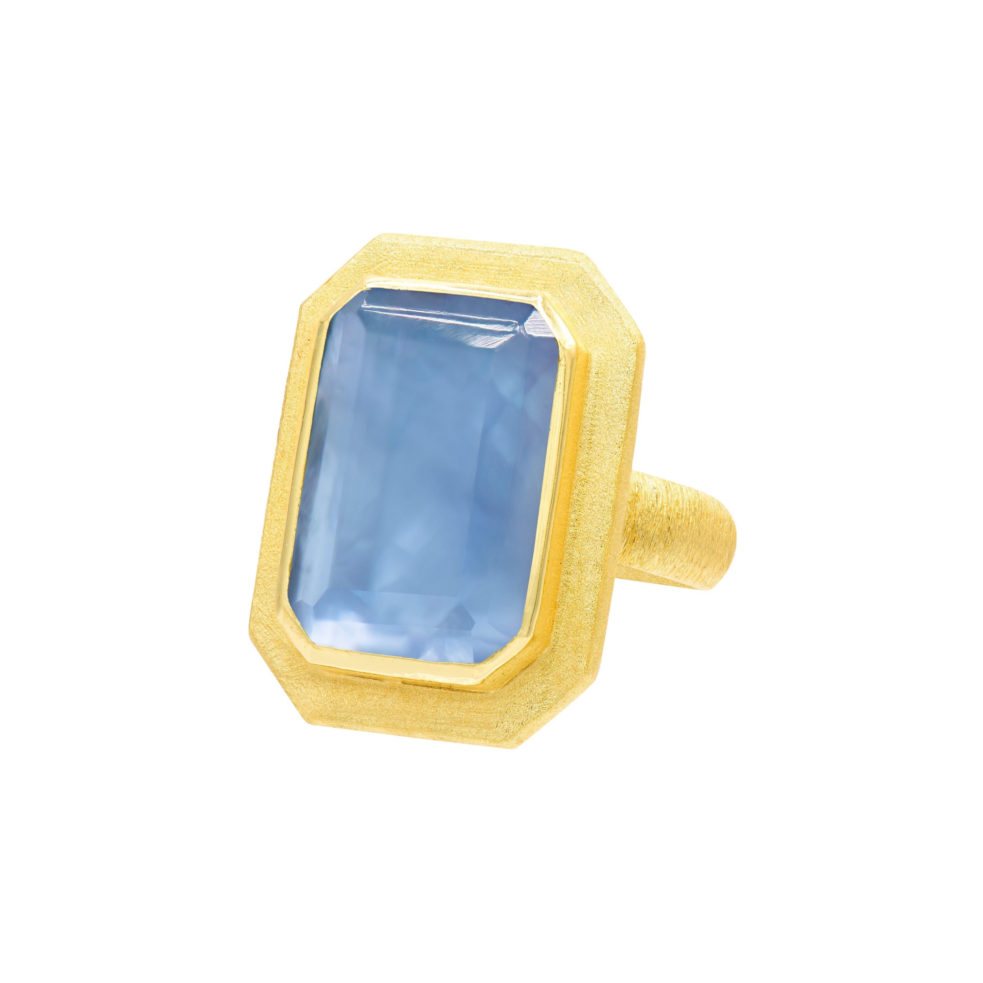Marcia Moran Women's Gold / Blue Nelle Ring In Blue