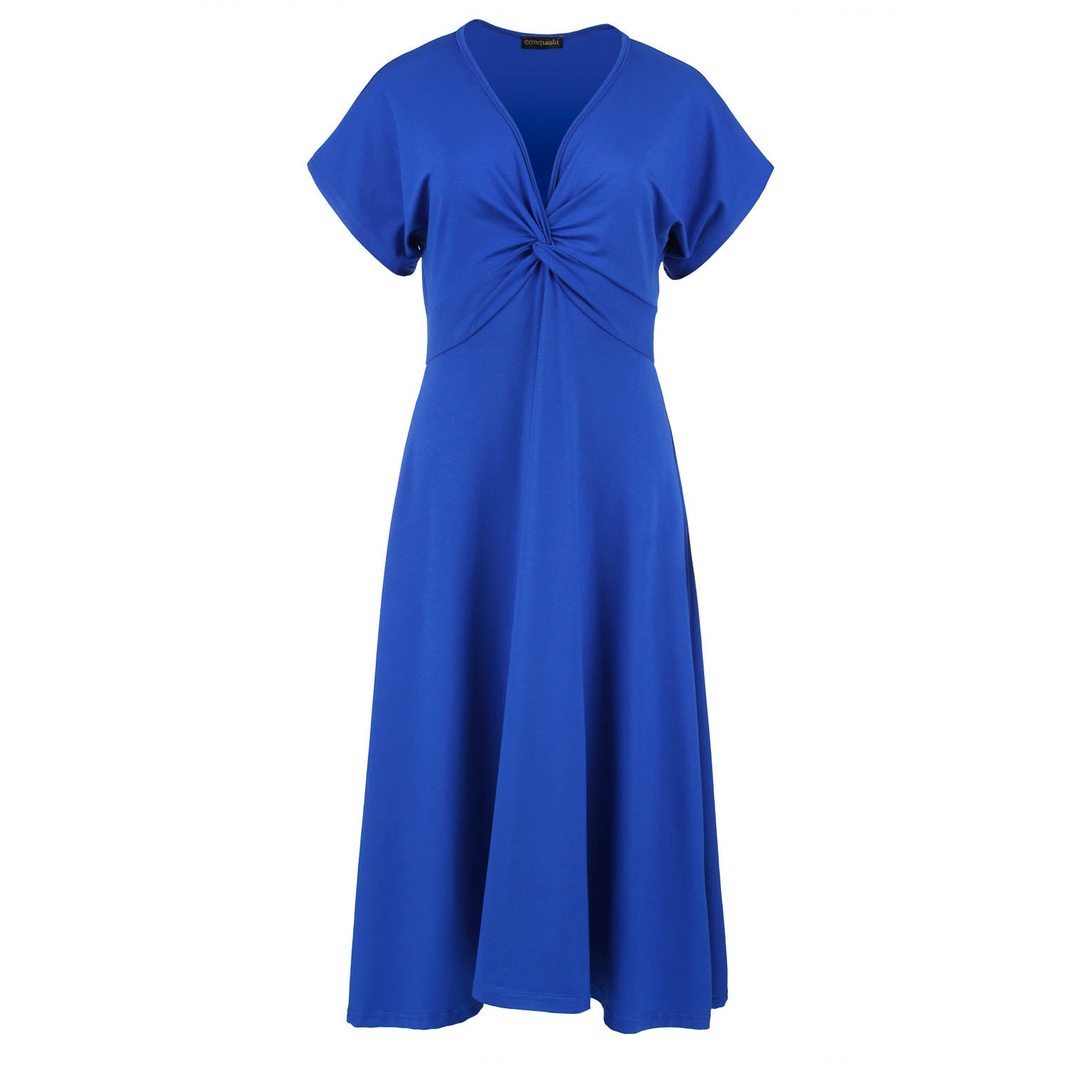 Conquista Women's Royal Blue Knot Detail Midi Dress In Blue