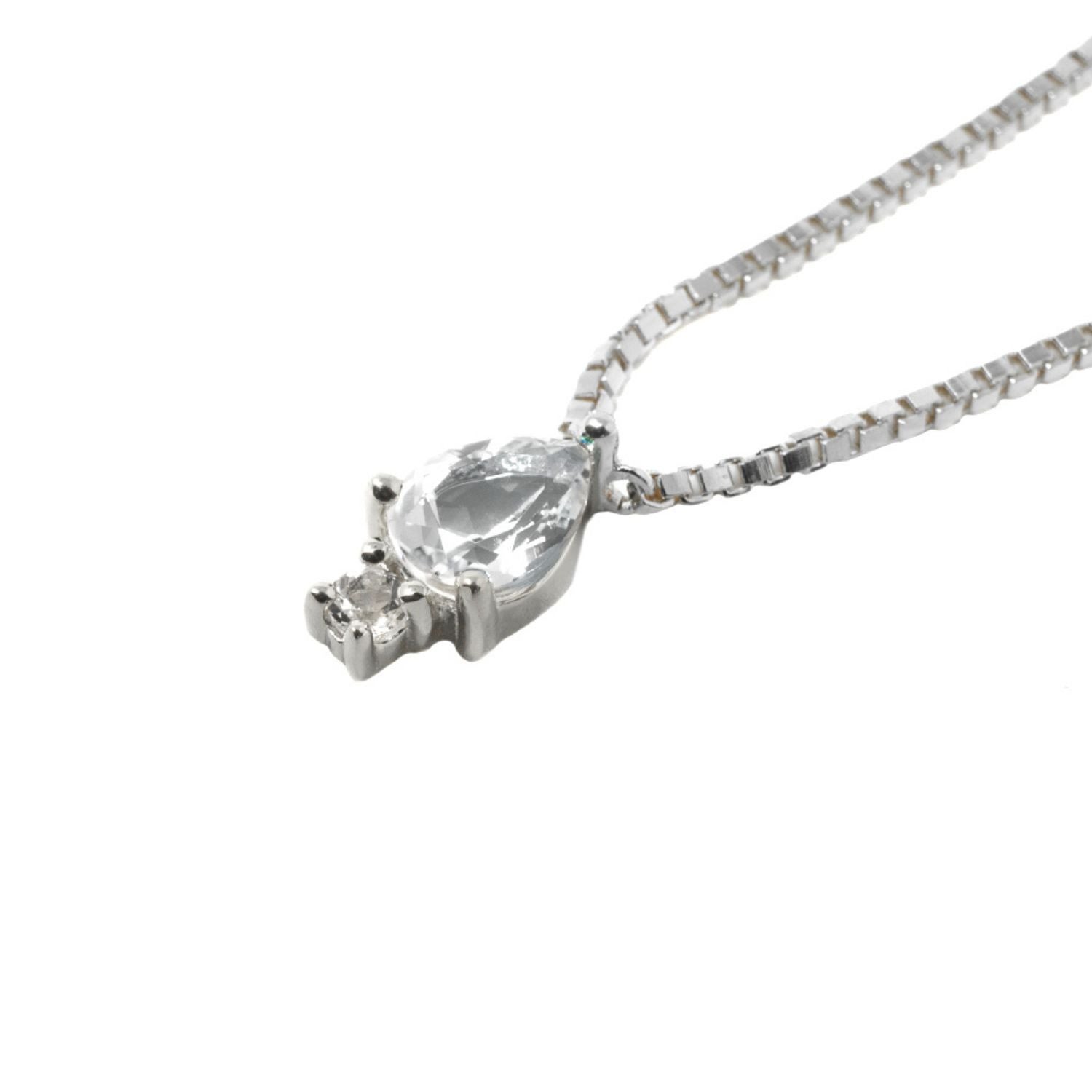 Women’s Atarah Necklace- White Topaz- Silver Nasi Silver