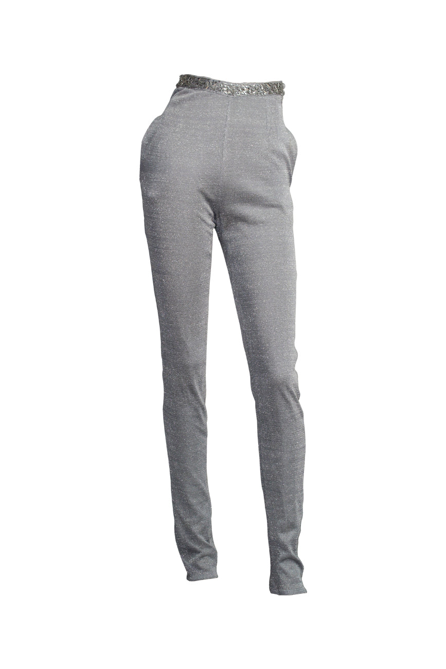 Women’s Silver Bold Trousers Small Maria Aristidou