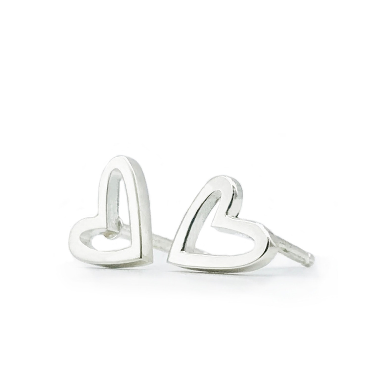 Litzi Women's Silver Love Earrings