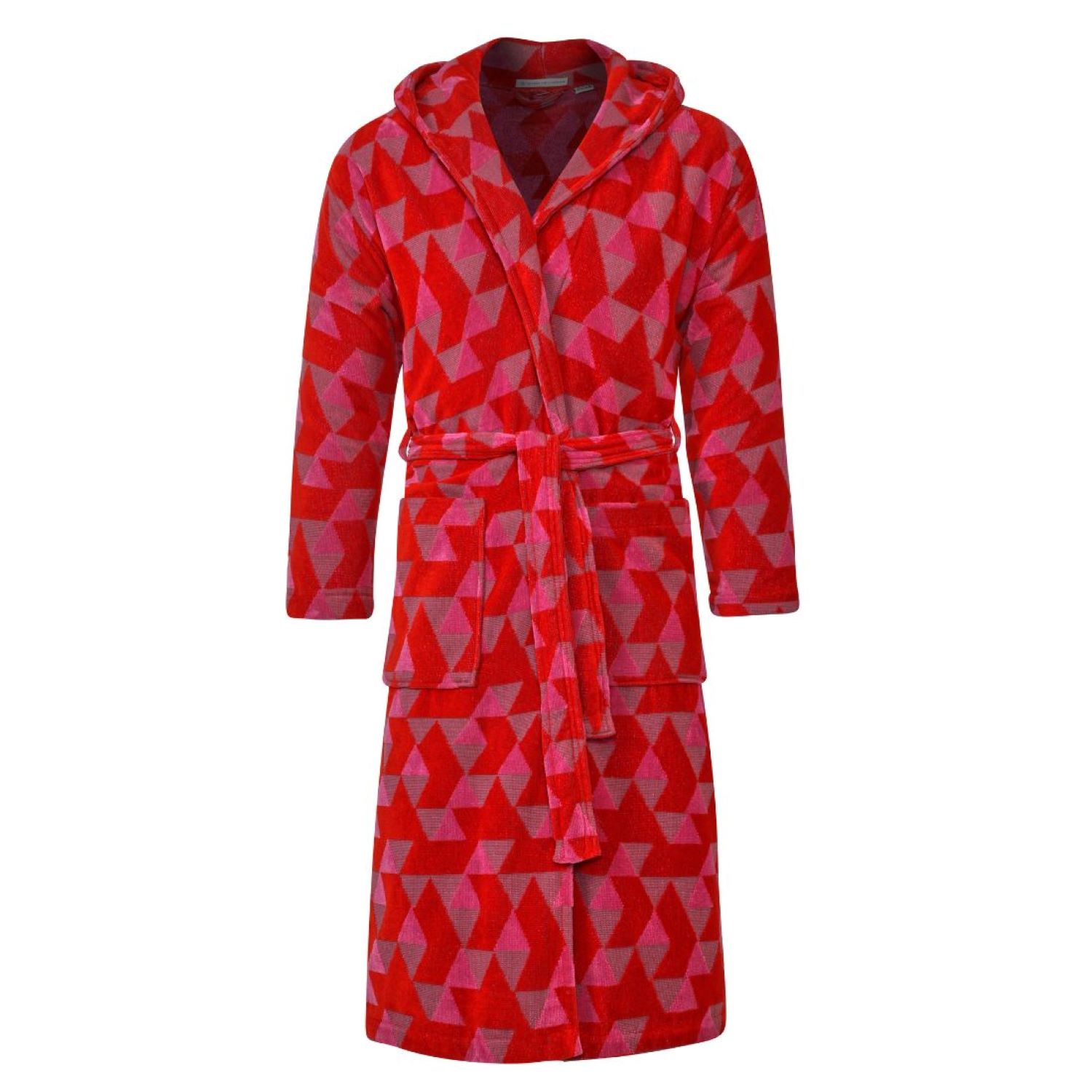 Bown Of London Pink / Purple Women's Hooded Dressing Gown - Pink Diamond In Red