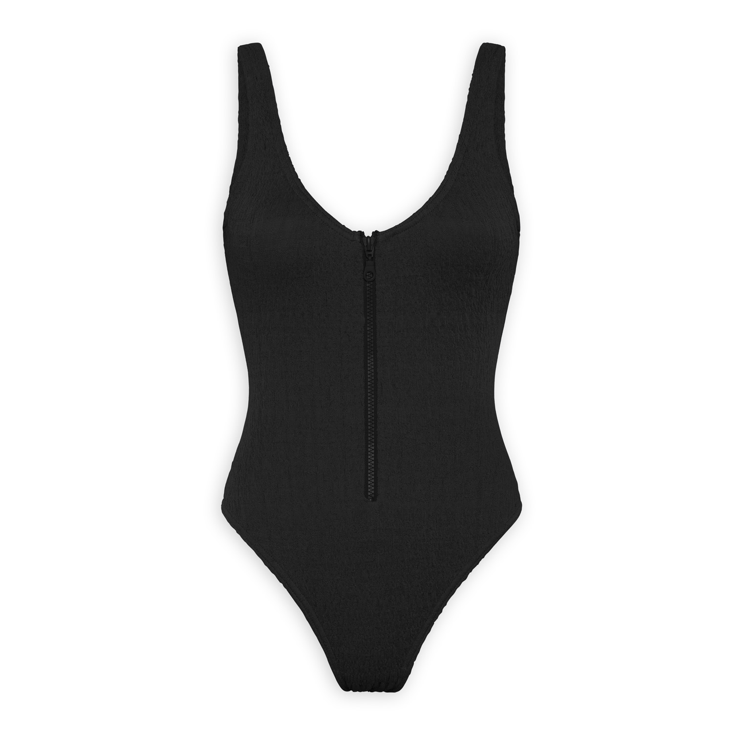 Pepper Vally Women's Swimwear Onepiece Zipper Black