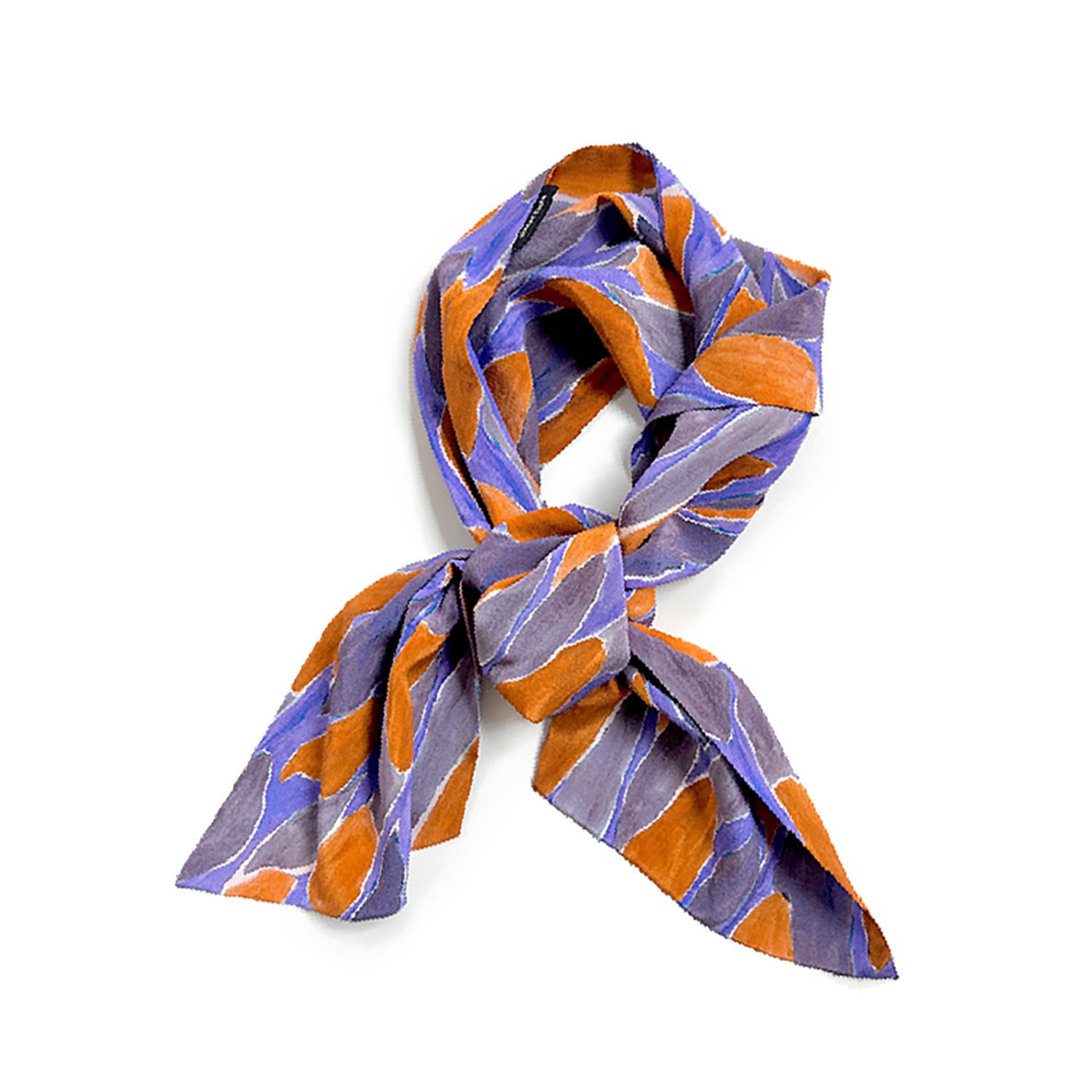 Maraethra Women's Pretty Trunk Wide Silk Tie Scarf Orange Purple Mix In Orange/purple