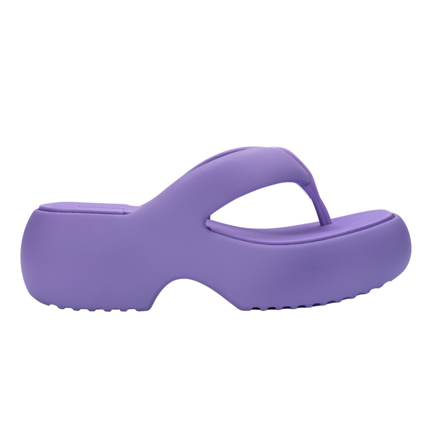Melissa Free Fuzzy Heeled Thong Sandal In Lilac, Women's At Urban Outfitters In Pink/purple