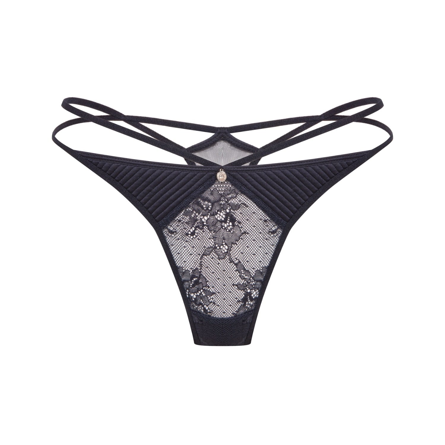 House Of Silk Women's Black Estelle Lace Thong In Black