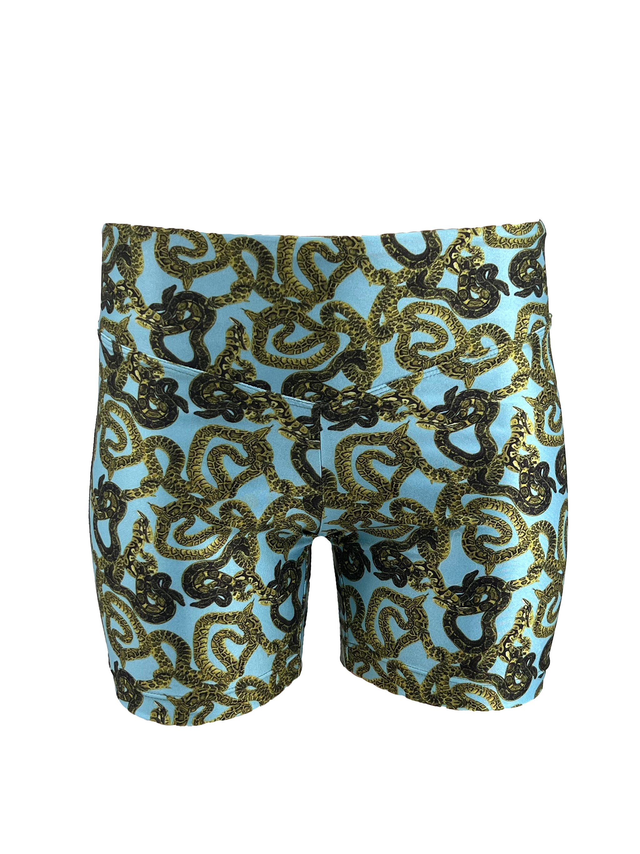 Snake print deals biker shorts