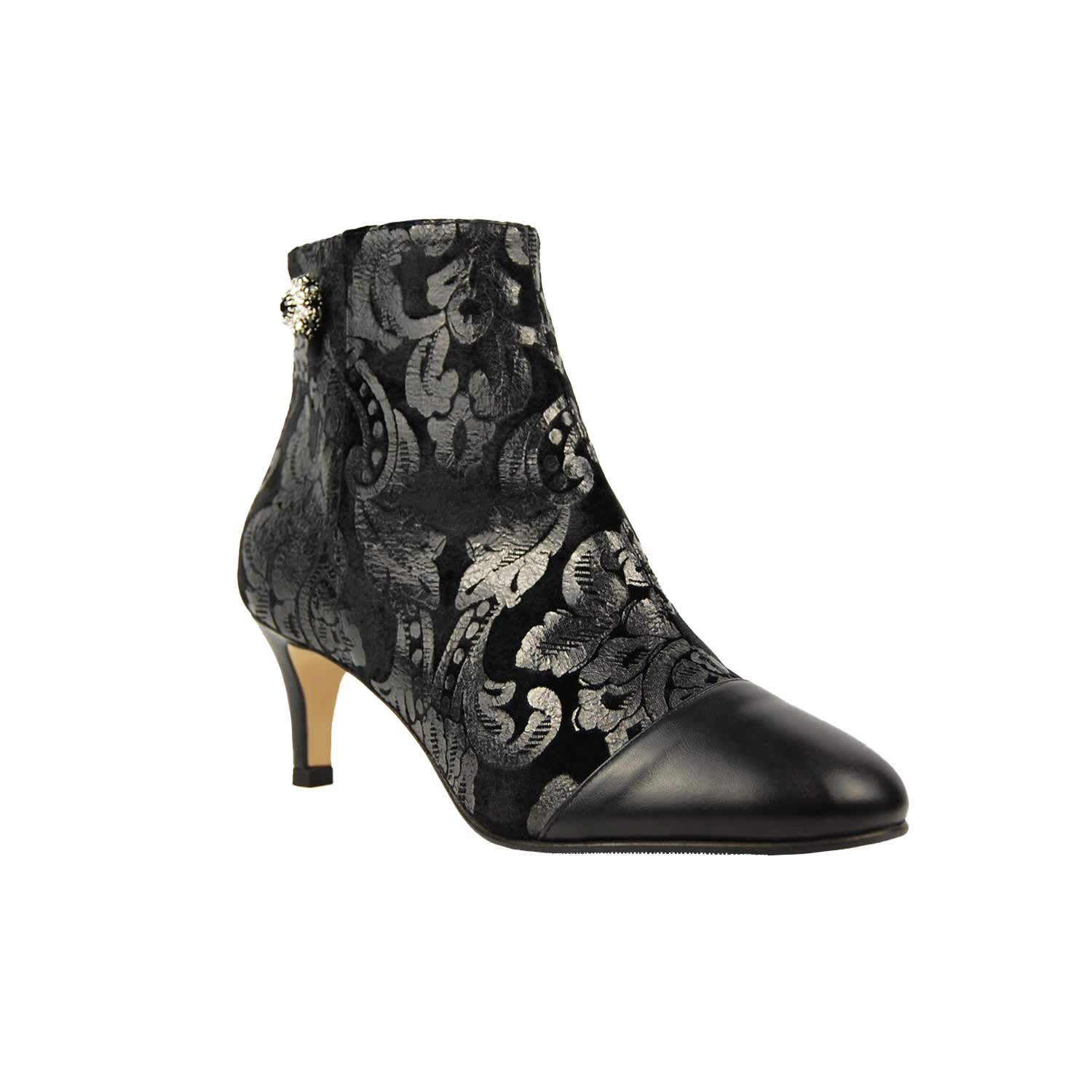 Moon D'elle Women's Black Eclisse Ankle Boots In Dark Nuvola