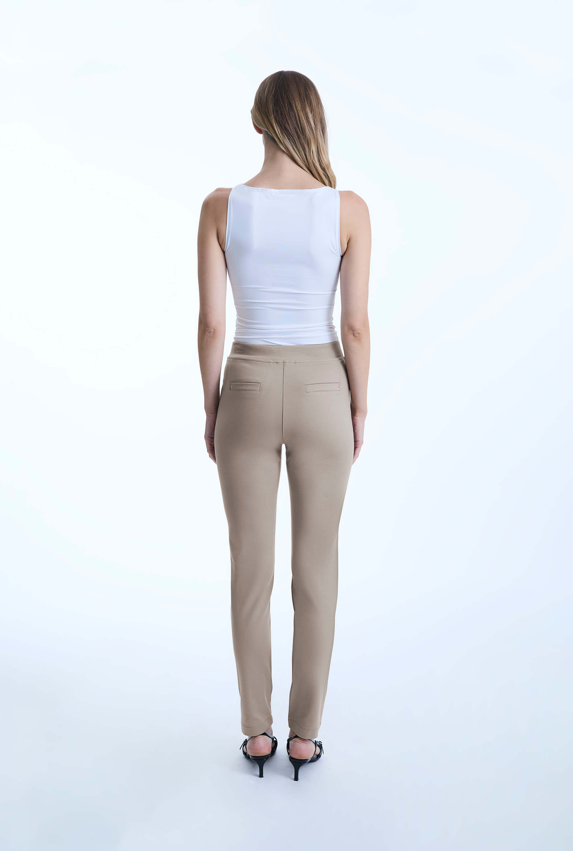 Beige Cigarette Trousers | James Lakeland