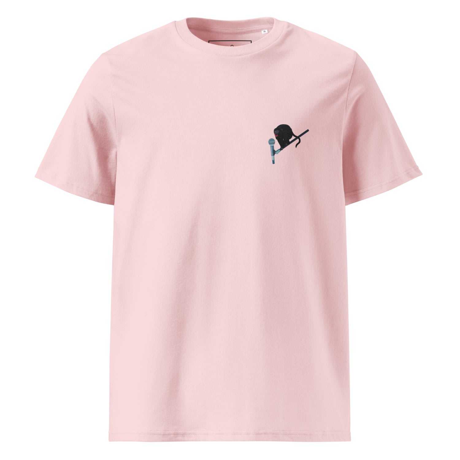Anchor & Crew Pink / Purple Cotton Pink Artist Monkey Organic Cotton Embroidered T-shirt - Women In Pink/purple