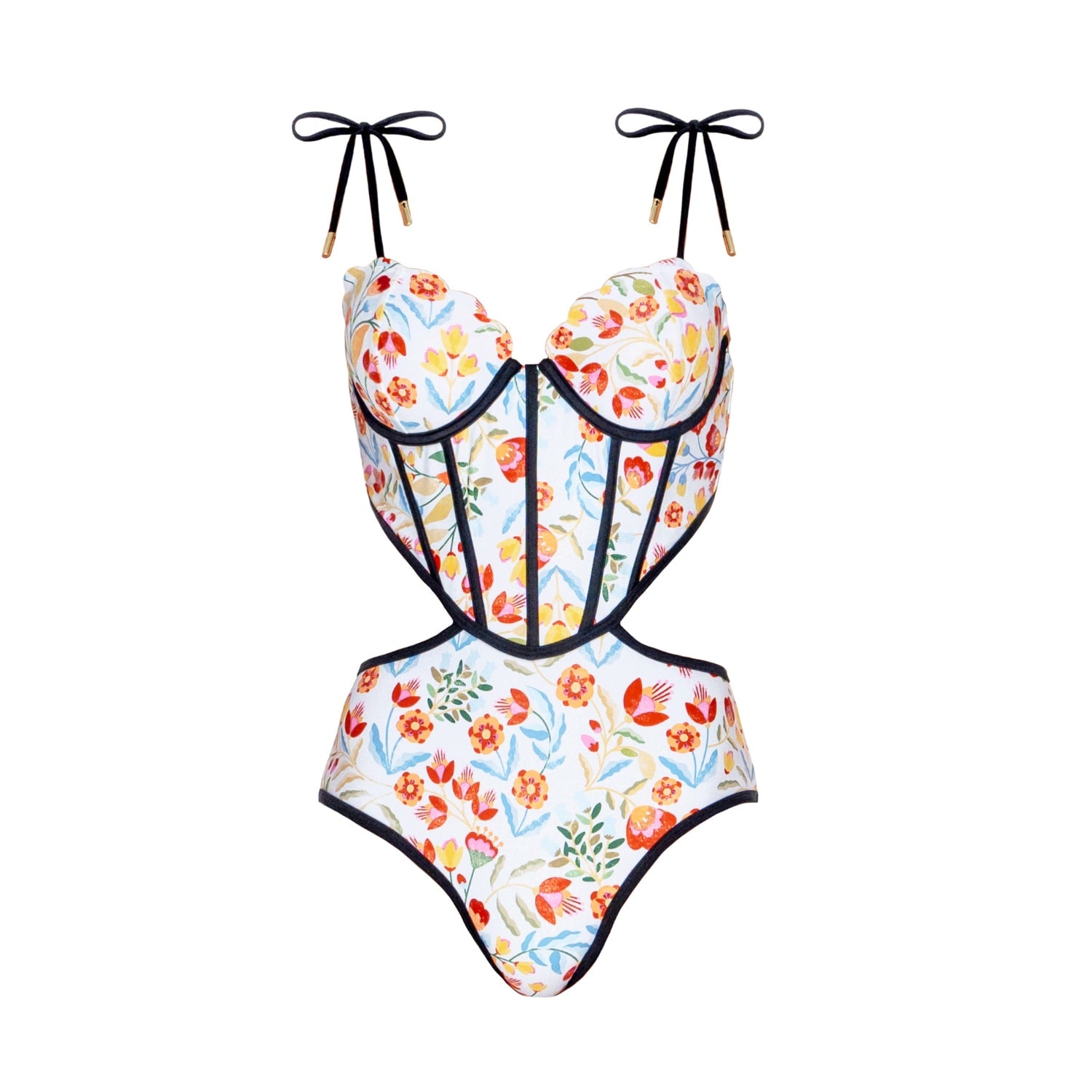 Women's White Bloom One-Piece Swimsuit