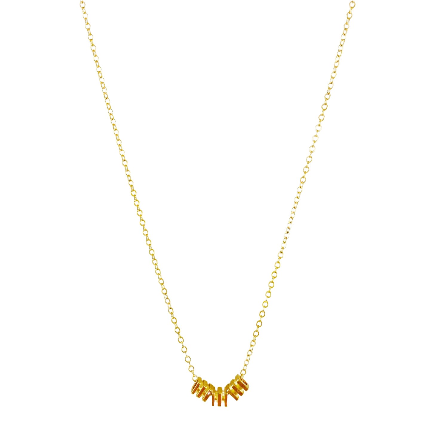 Gwen Beloti Jewelry Women's Gold Cubed Necklace