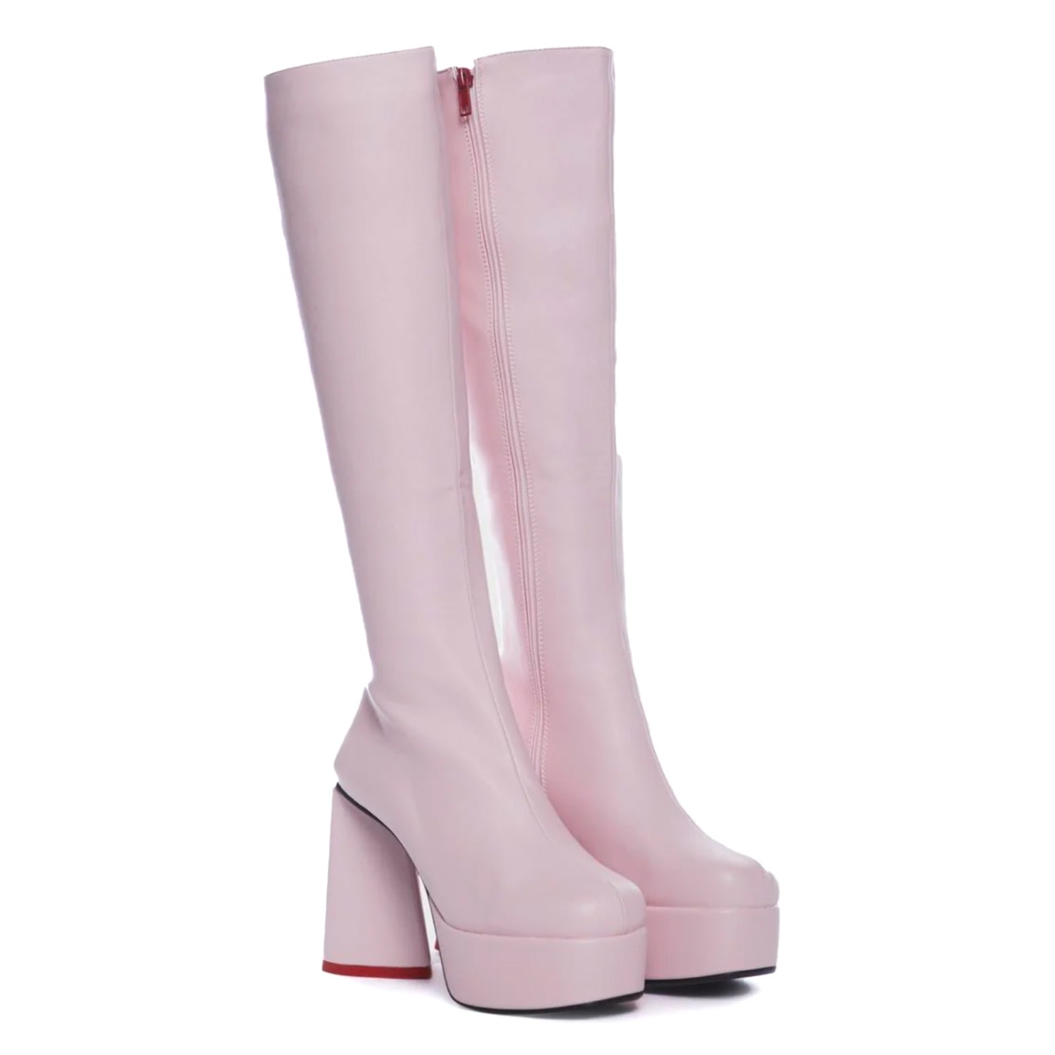 Lamoda Women's Pink / Purple Sweet Talker Platform Knee High Boots In Pink