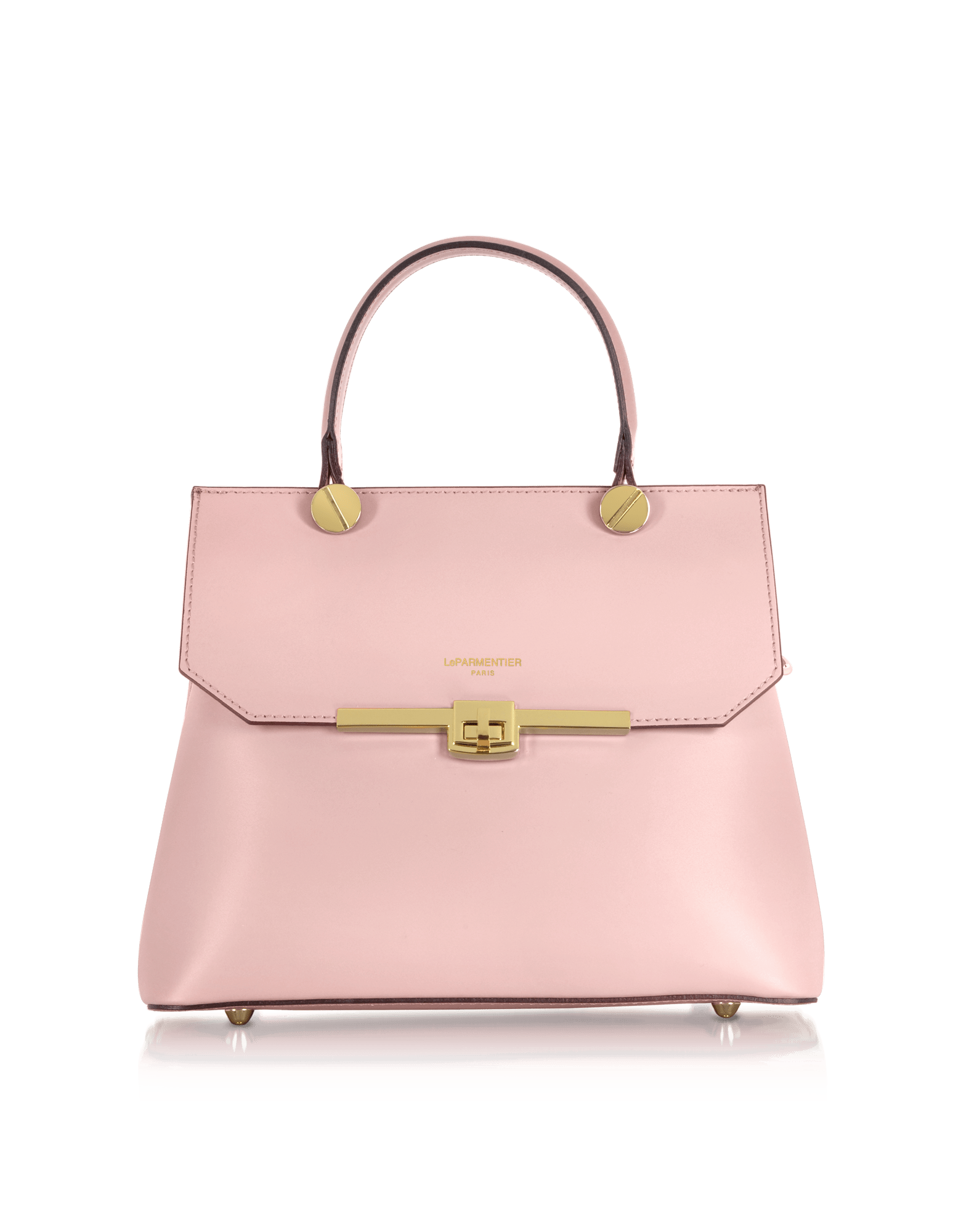 Le Parmentier Women's Atlanta Top Handle Satchel Bag W/shoulder Strap -  Light Pink In Pink