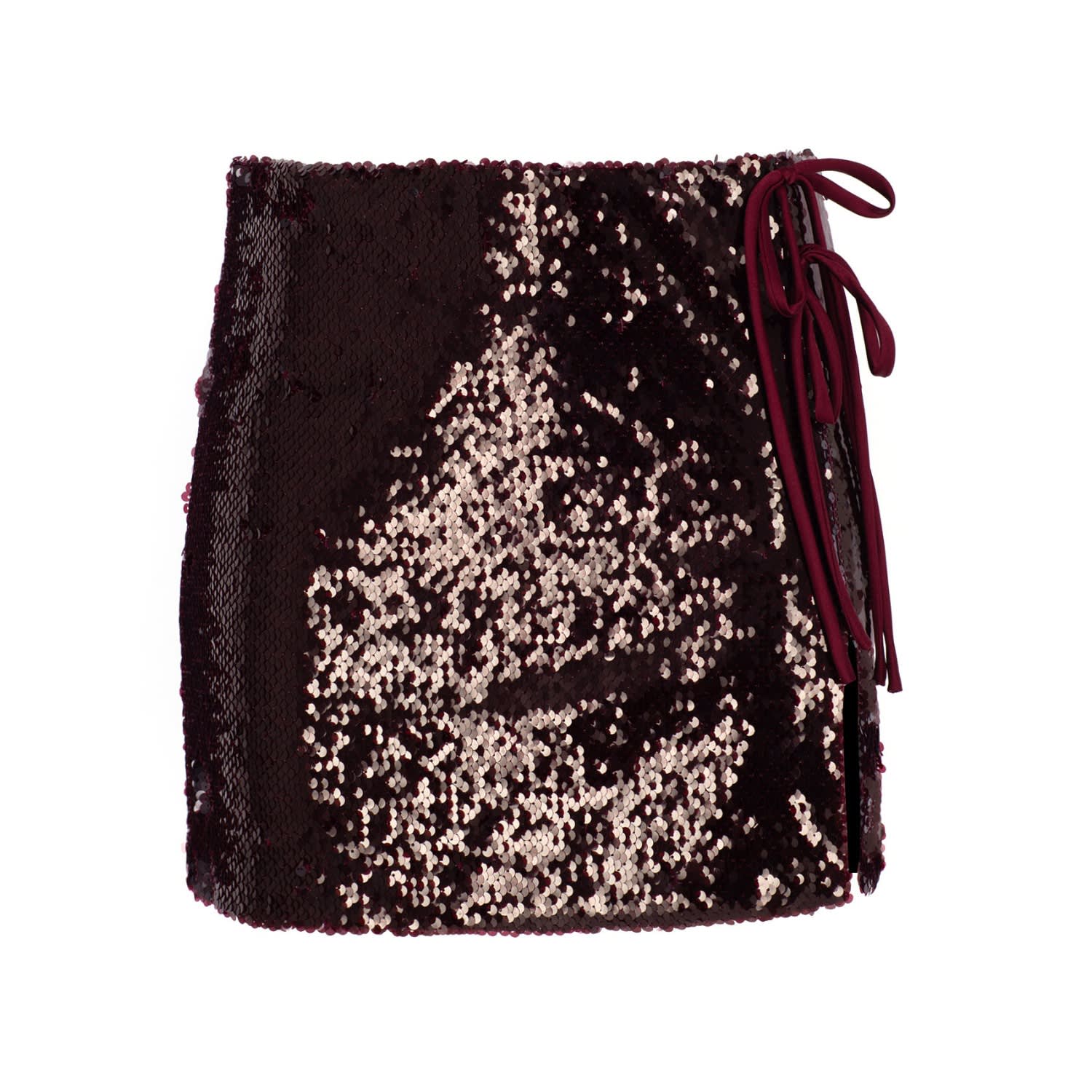 Women's Neutrals Mini Bling Bling Skirt-Burgundy | Small | Herfetch