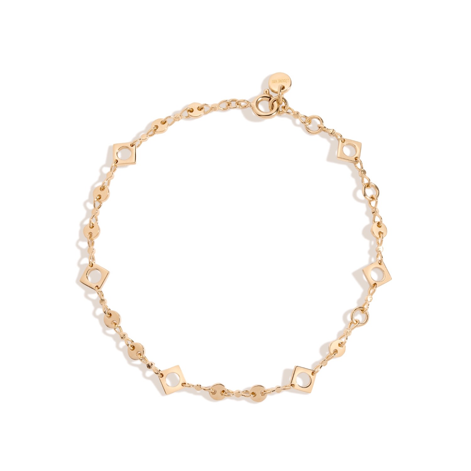 Lúdere Women's Let It Be Bracelet - 18k Gold Vermeil Adjustable Length Chain Link Bracelet
