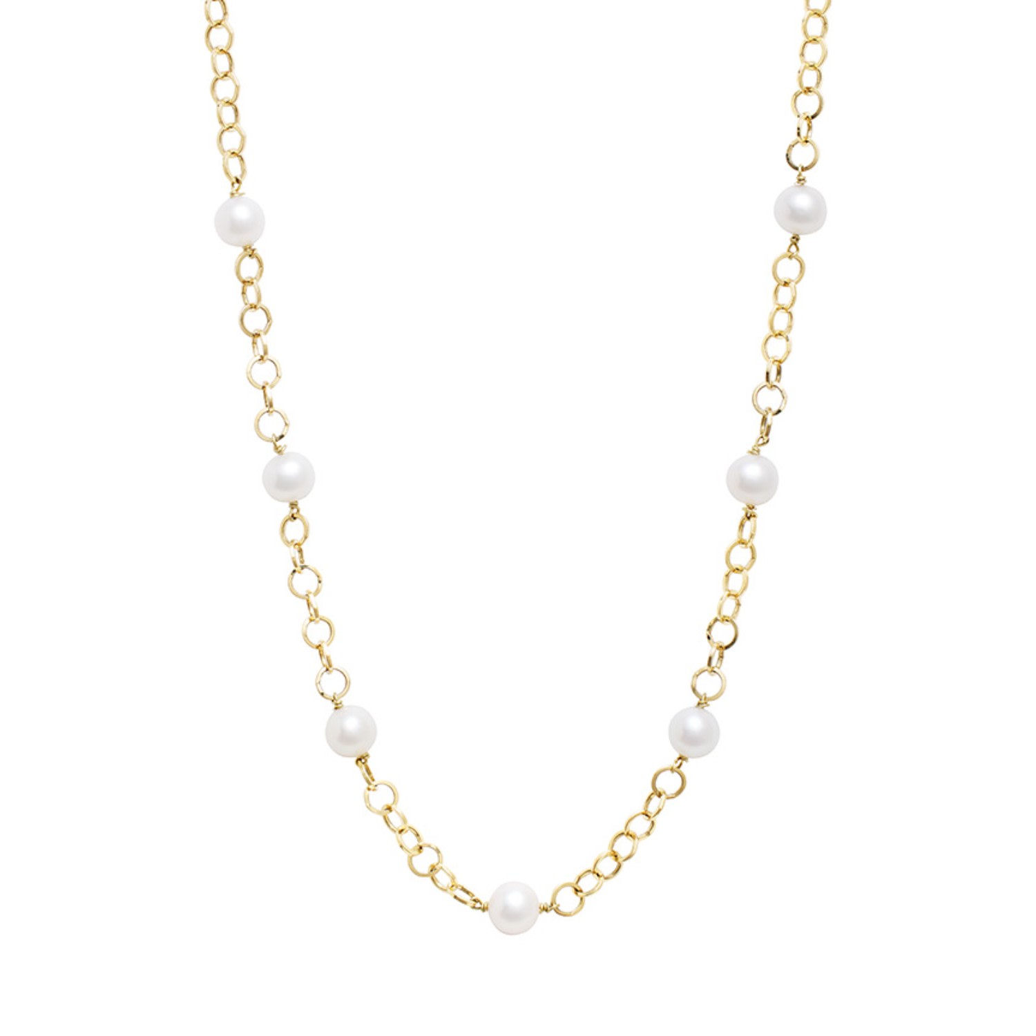 Unaloe Women's Graceful Elegance – Gold-plated Pearl Necklace