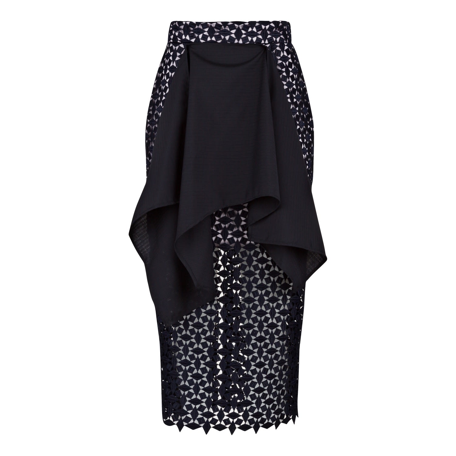 Boutique Kaotique Women's Navy Blue Lace Skirt In Blue