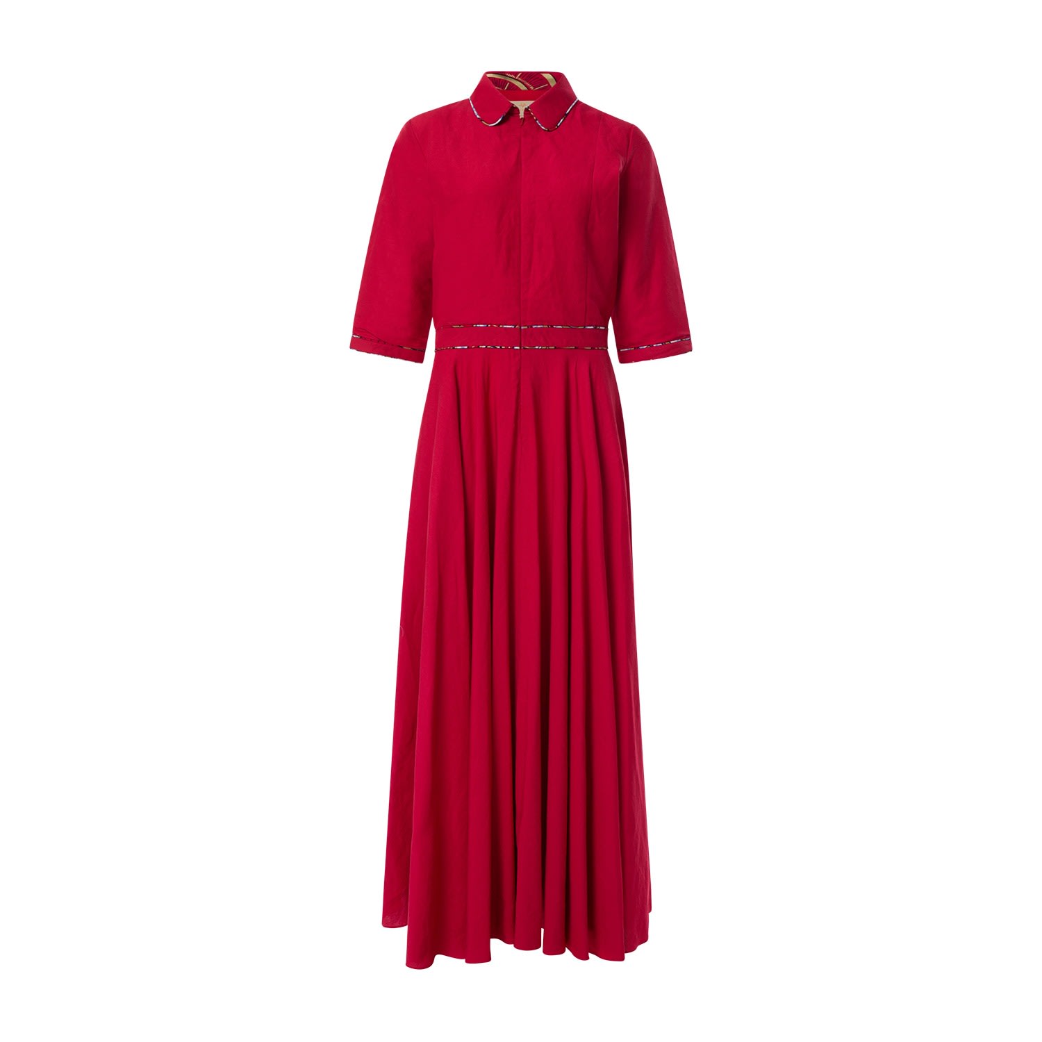 Women’s Effie Maxi Linen Dress - Red 4Xl Winifred Mills