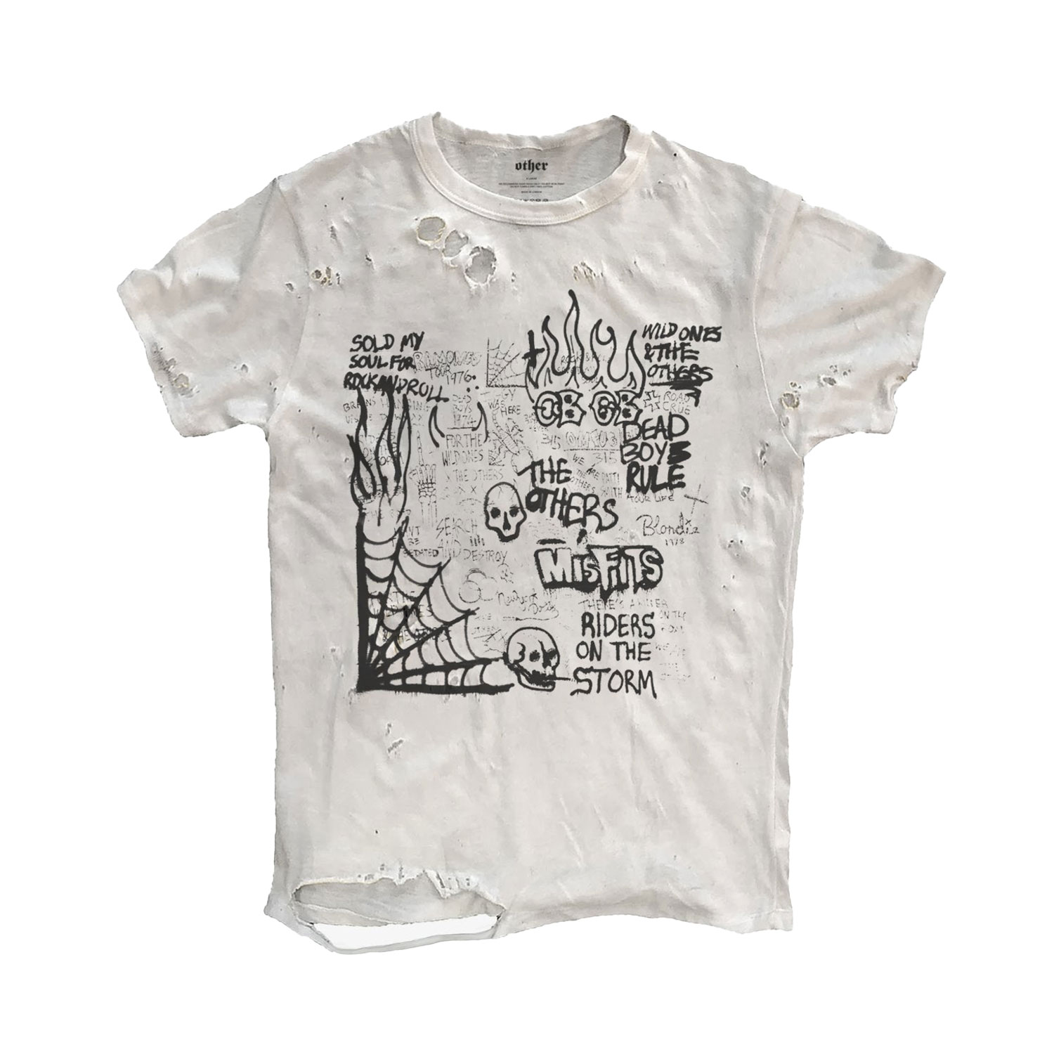 Other Uk Women's Graffiti Thrasher T-shirt In White