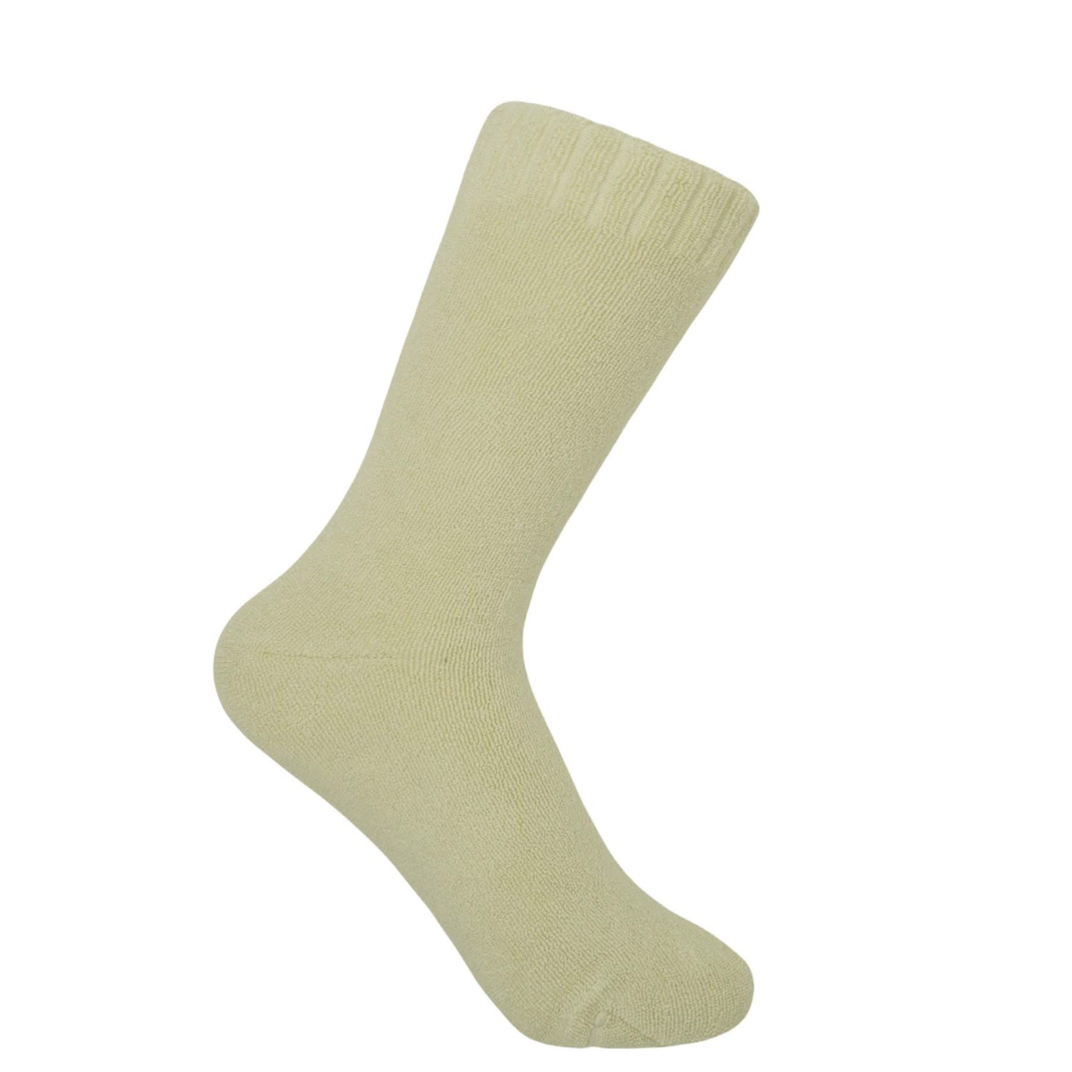 Peper Harow - Made In England Neutrals Ribbed Cuff Women's Bed Socks – Cream