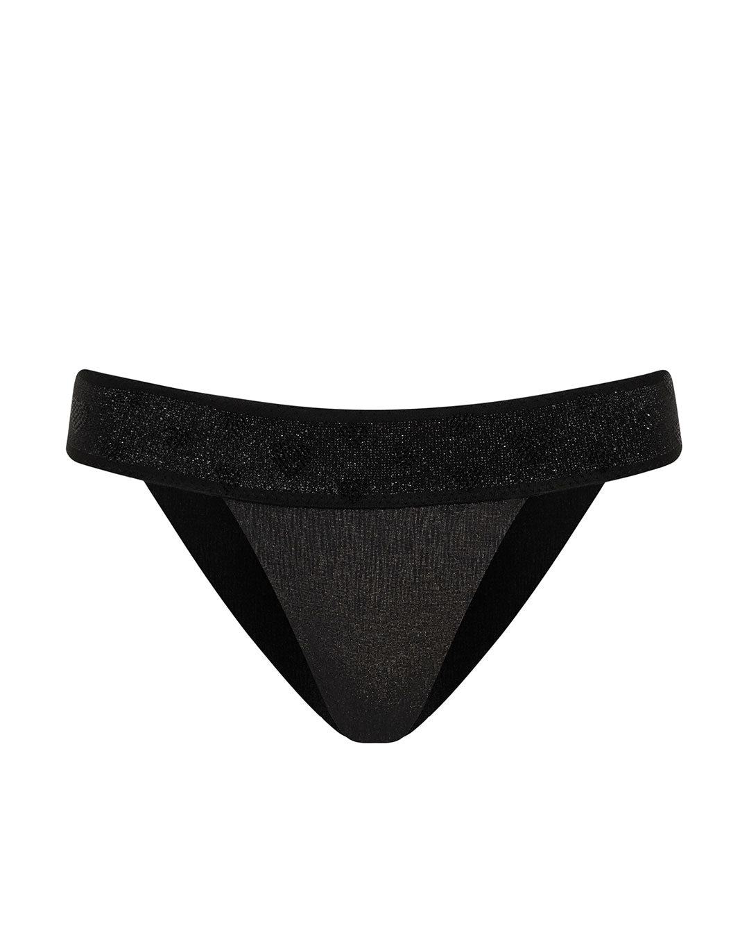 Leyla Maya Women's Sevi Bikini Bottoms - Black In Black