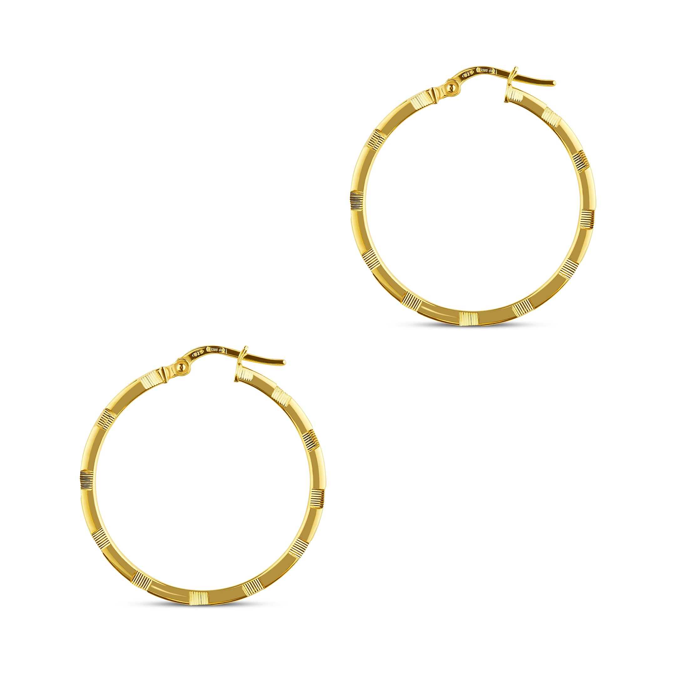 The Hoop Station Women's Amalfi Squared Edged Small Hoop Earrings - Gold