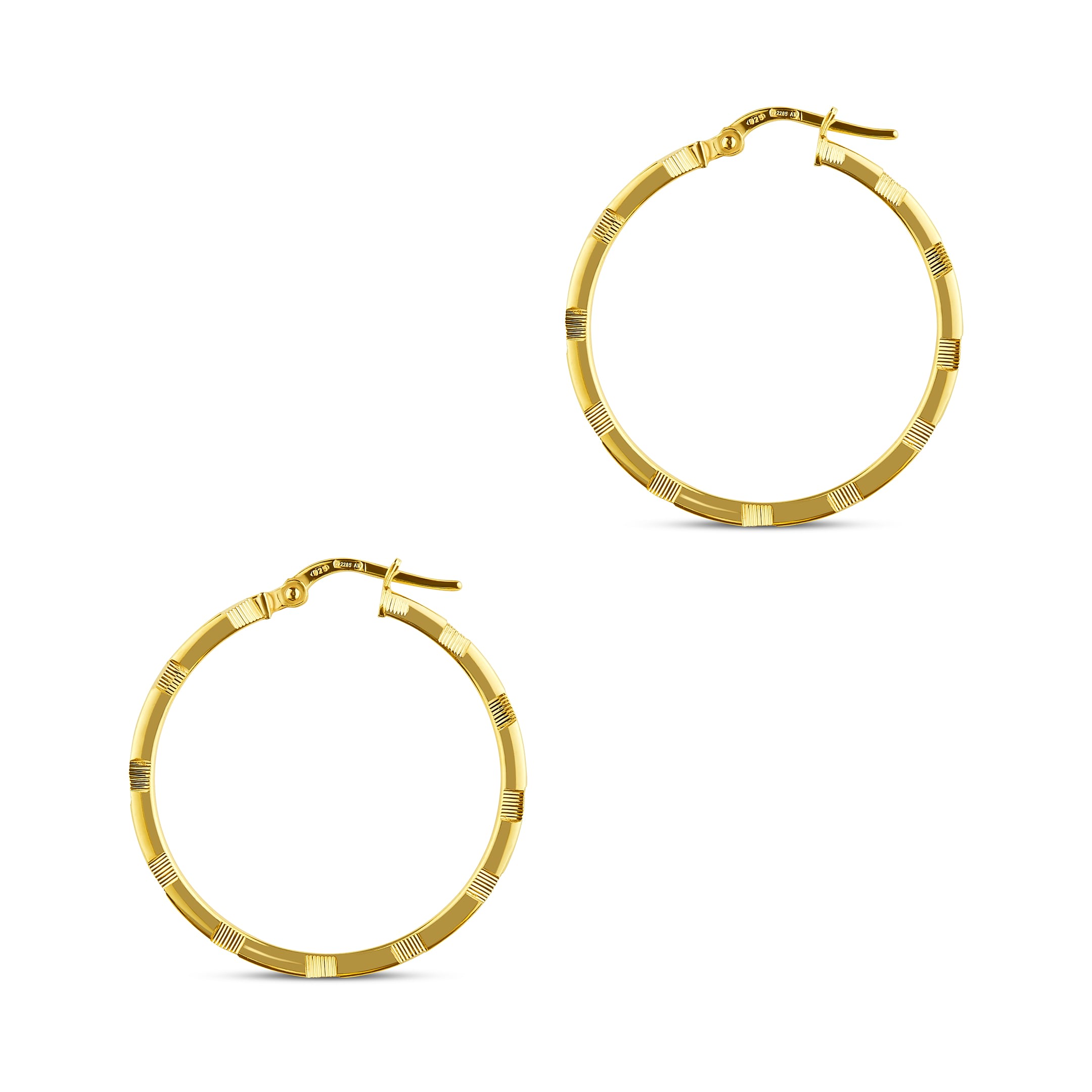 Women’s Amalfi Squared Edged Small Hoop Earrings - Gold The Hoop Station