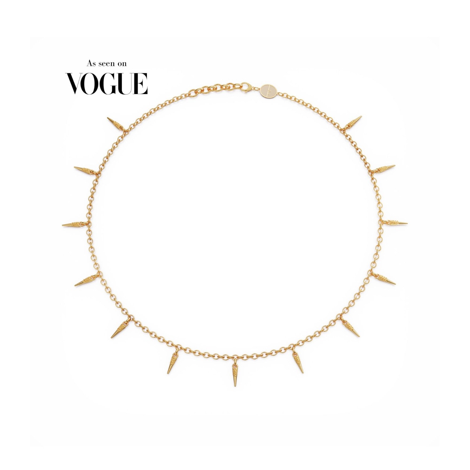 Linda Fiore Women's Horn Necklace Gold Vermeil
