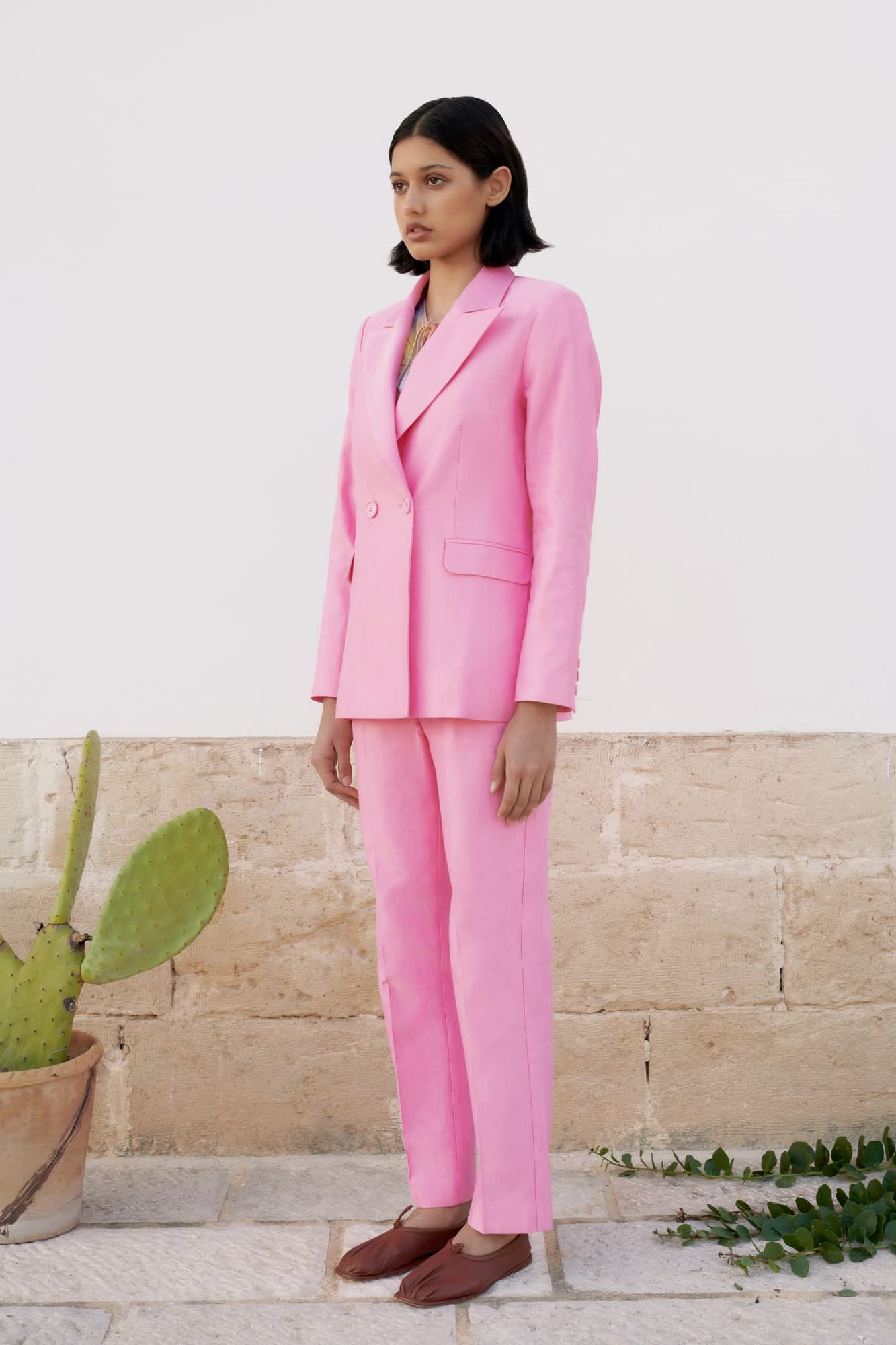 bubble gum pink blazer