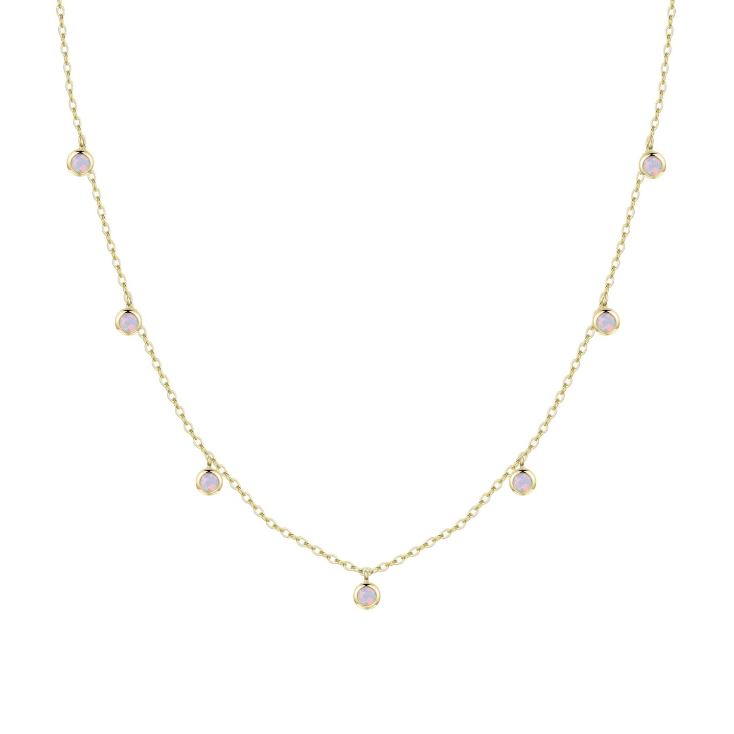 Women’s Pink / Purple / Gold Opal Dew Drops Reversible Necklace - Lavender Kamaria