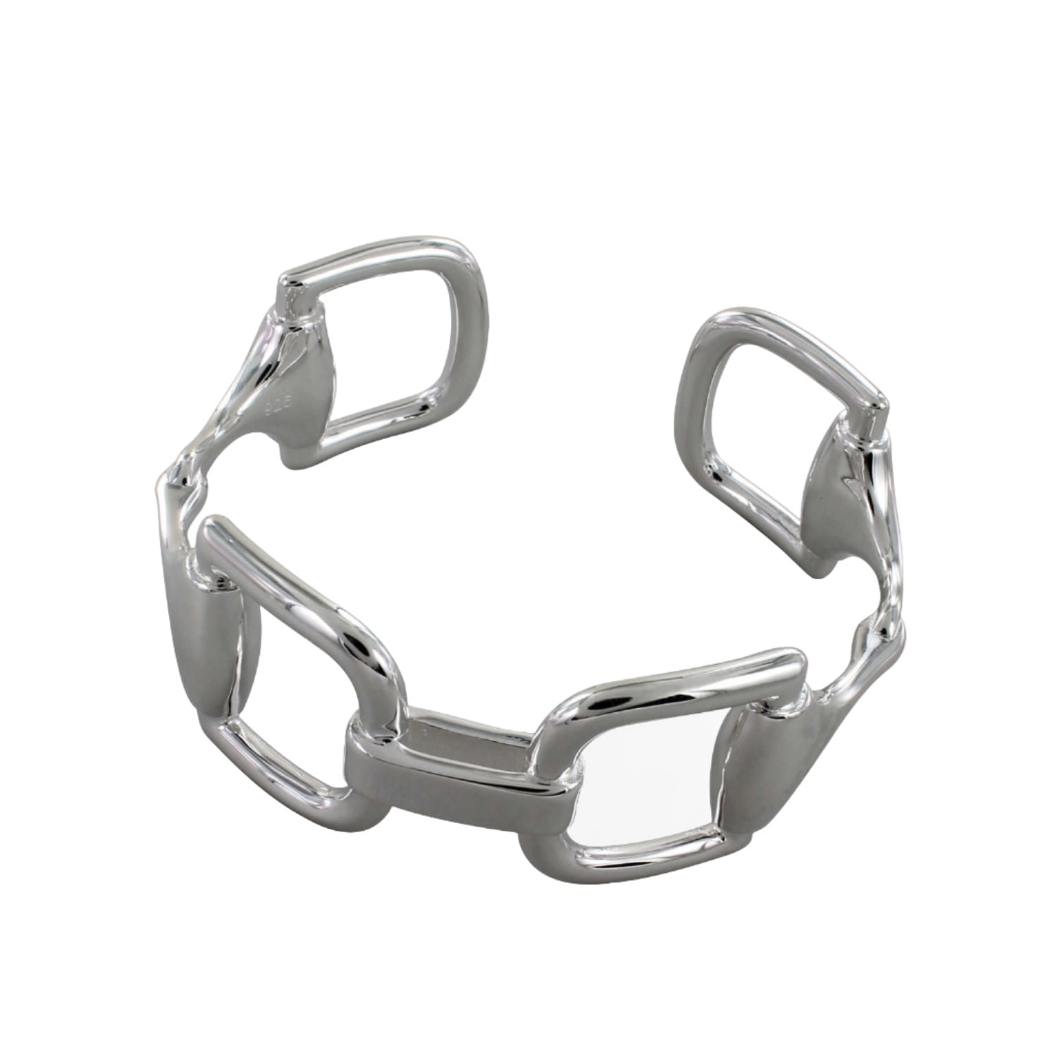 Reeves & Reeves Women's Silver Supersized Smart Snaffle Cuff Bracelet In Metallic
