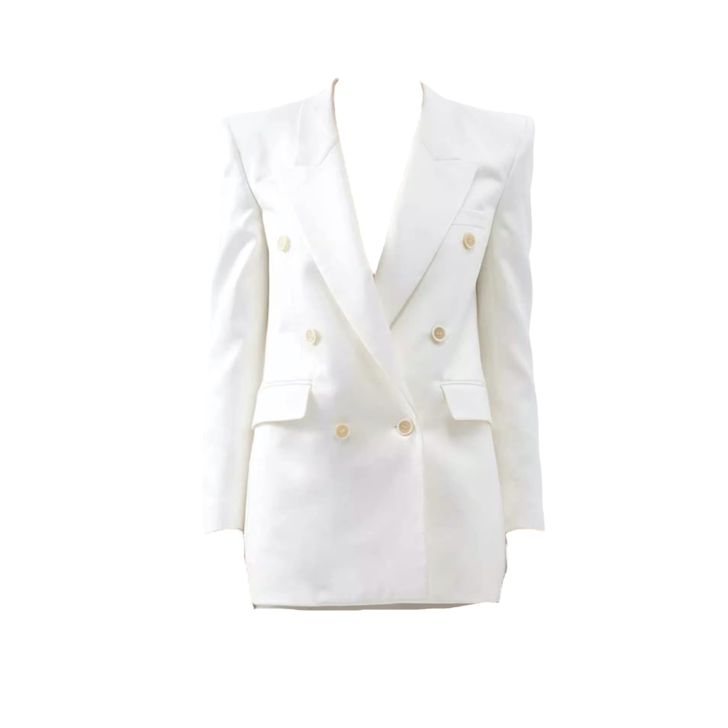 Jiaying Wang Wjy Studio London Women's Elegant Mulberry Silk White Suite Coat Top In White