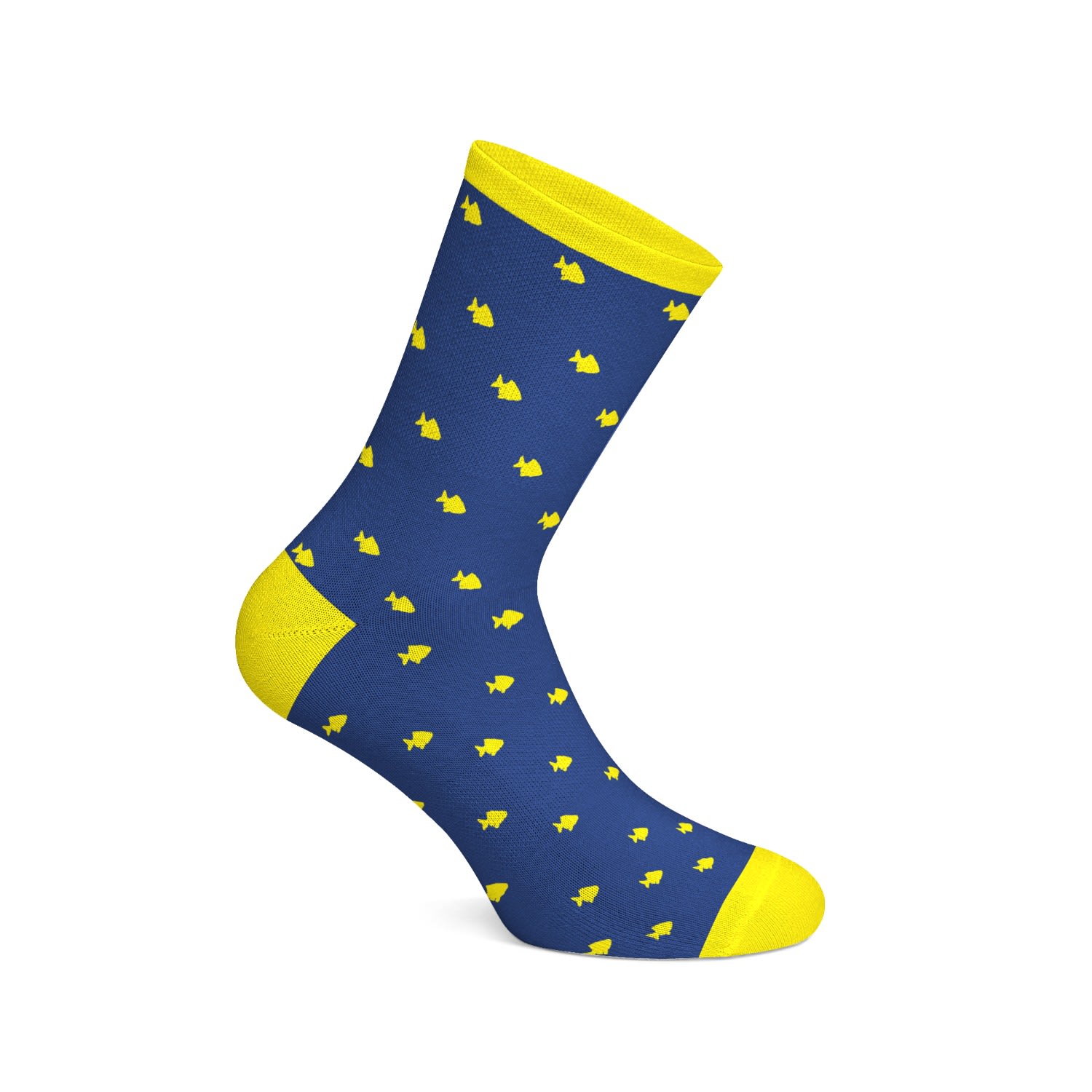 Blue Egyptian Cotton Men’s Socks - Fish Print Persona